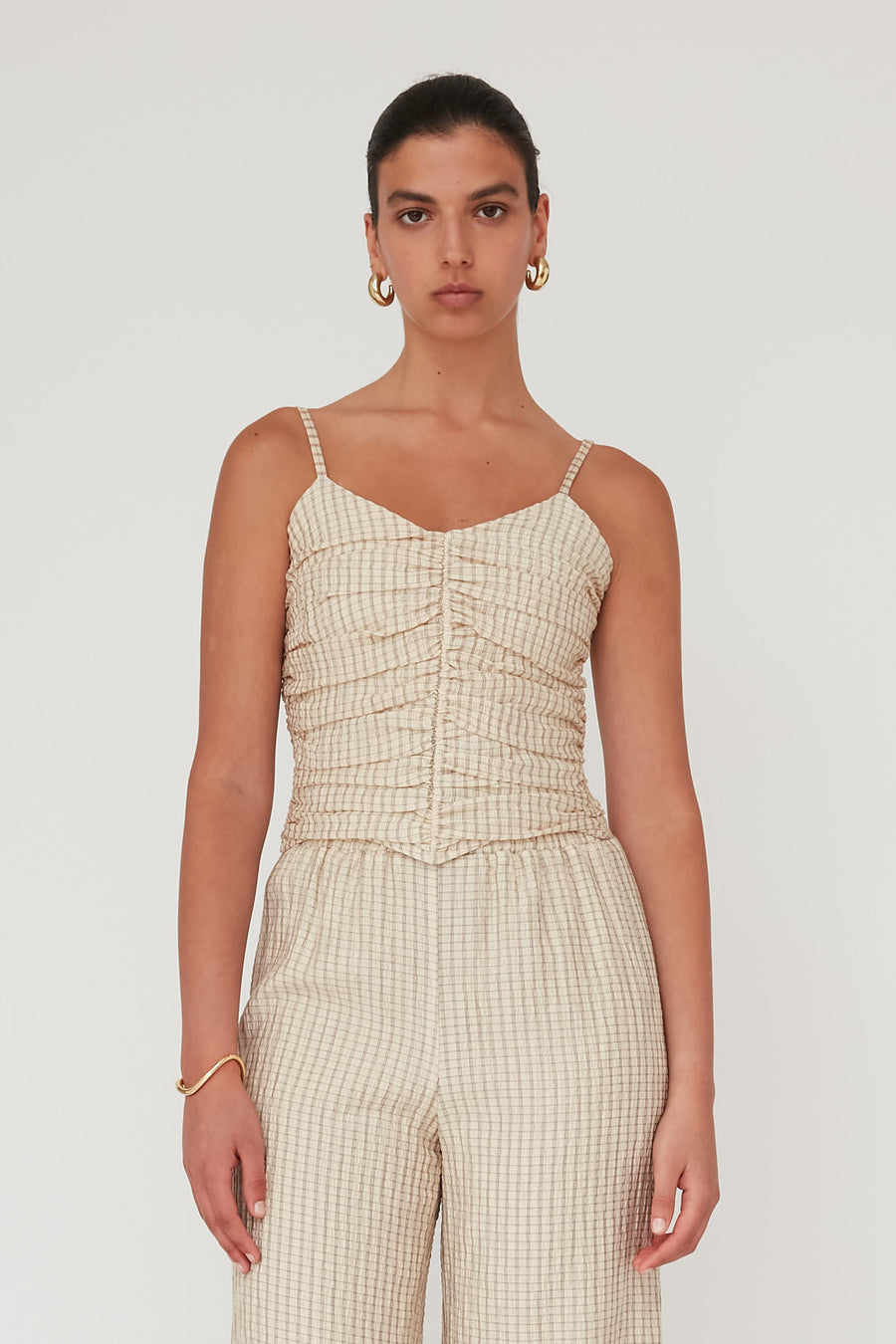 ILLUSION CORSET TOP CREAM