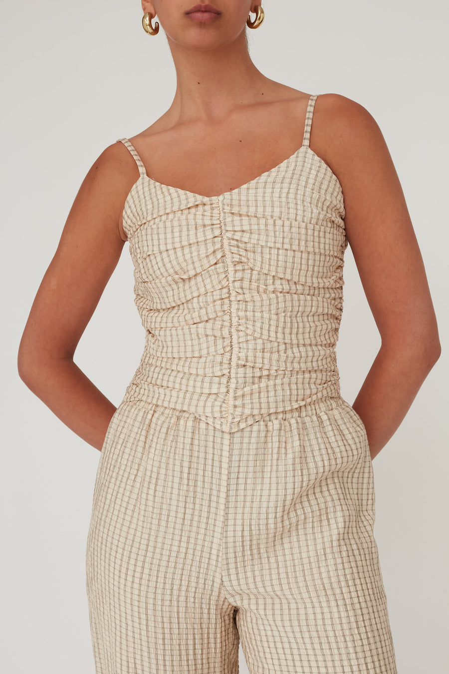 ILLUSION CORSET TOP CREAM