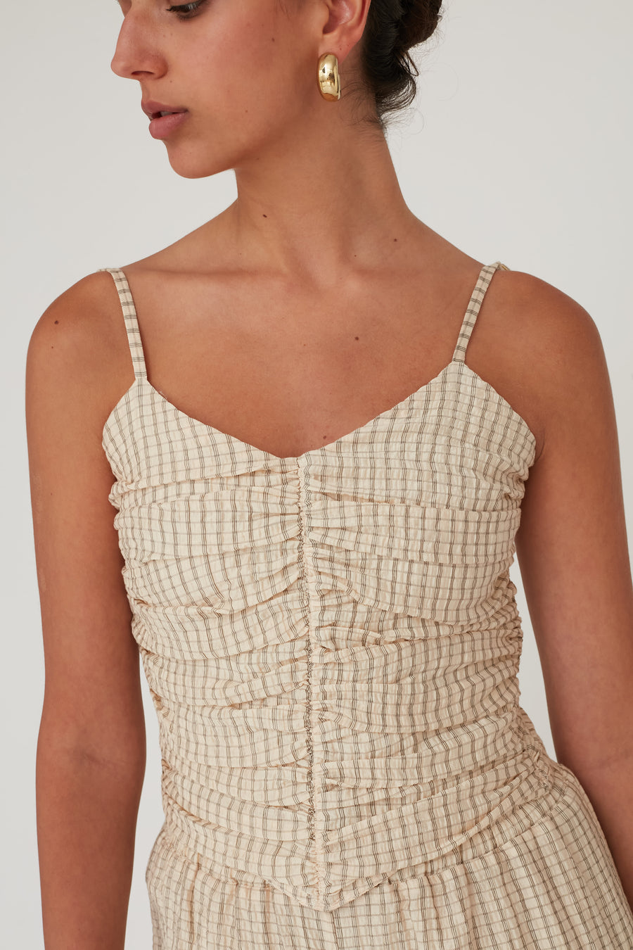 ILLUSION CORSET TOP CREAM