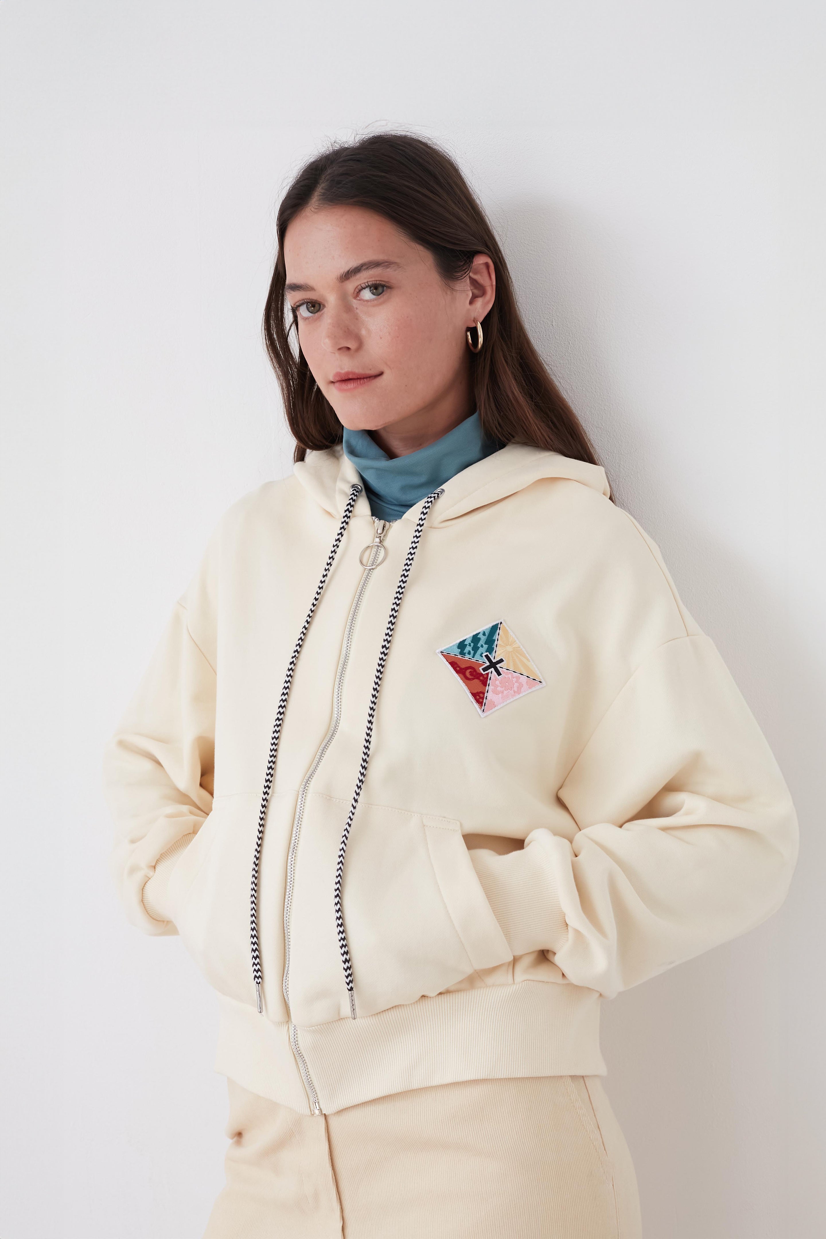 DESTINY PATCHED HOODIE VANILLA