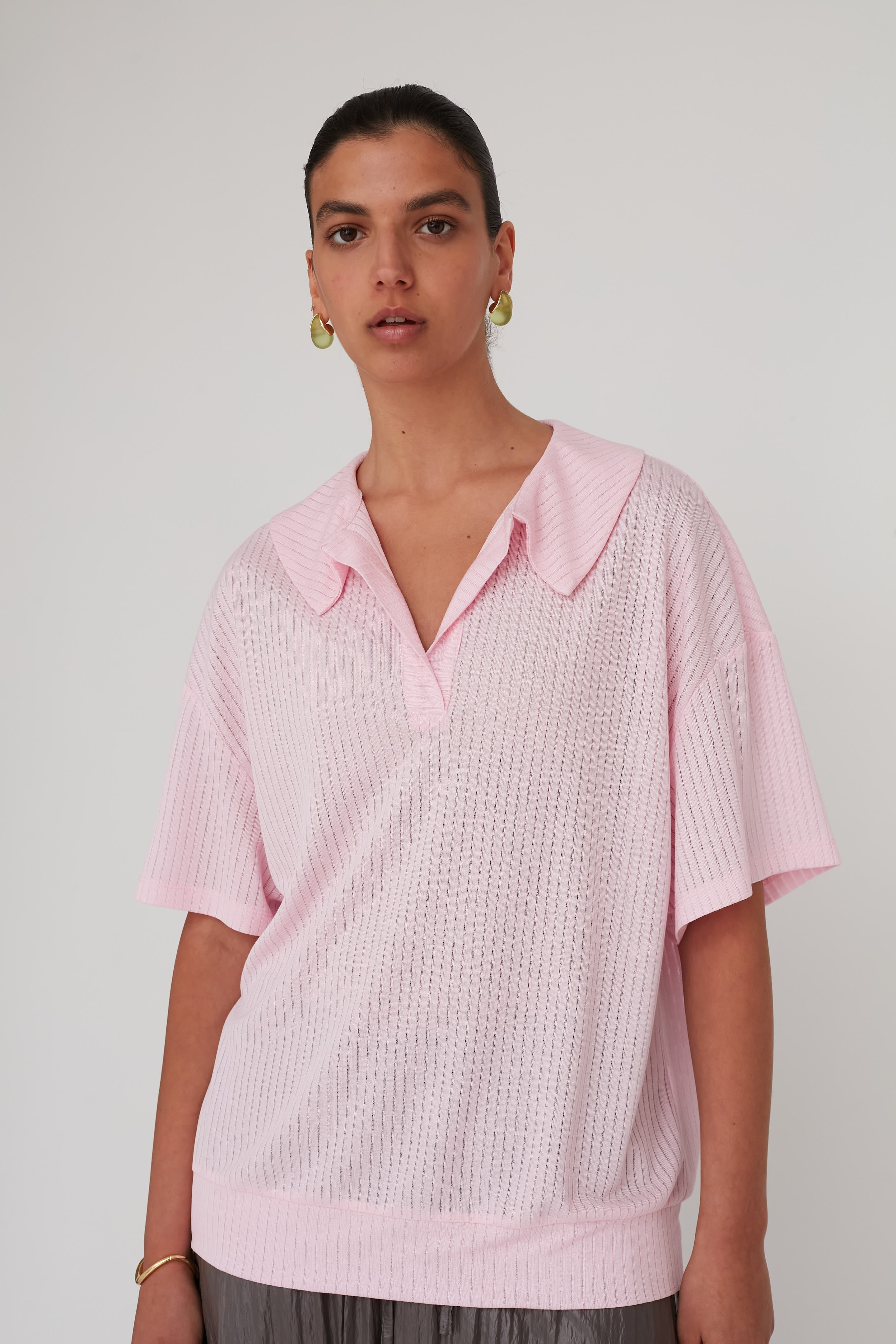 SENSE POLO TOP PINK