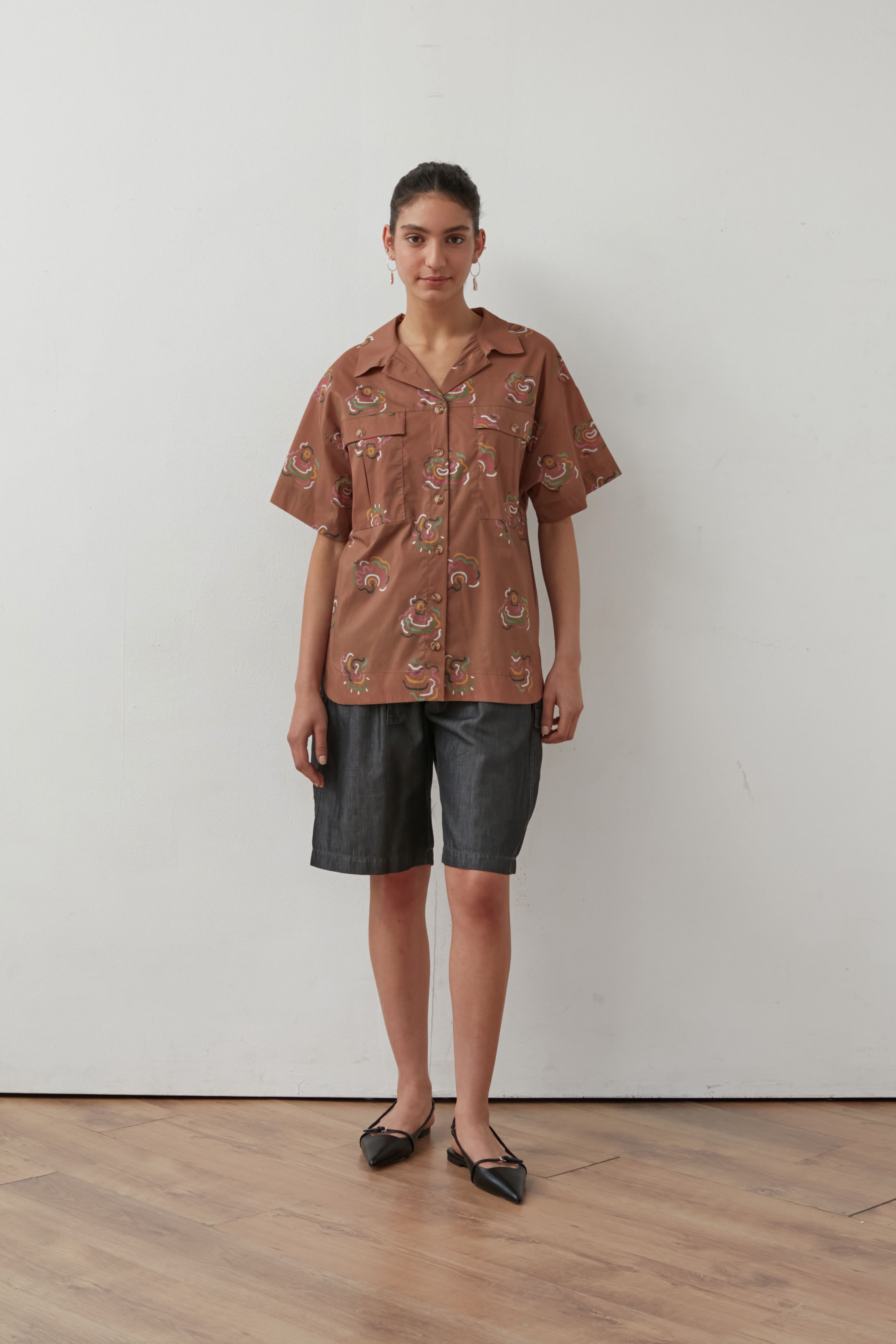 RUJUM COTTON SHIRT BROWN