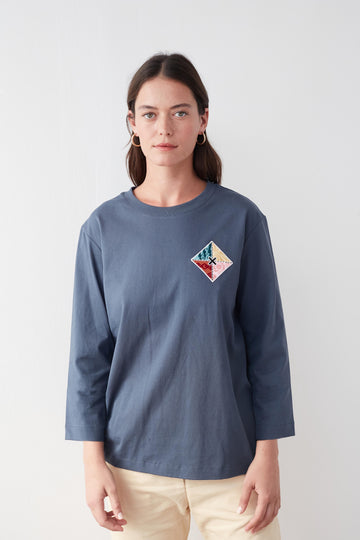 DESTINY PATCHED T TOP BLUE (30% OFF PRE ORDER PICK UP ONLY)