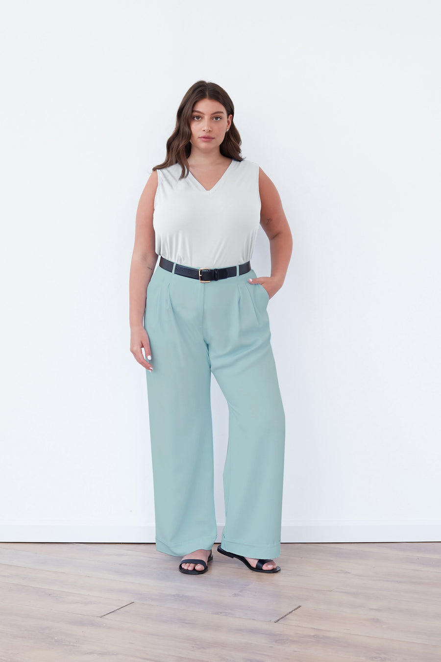 SUNSET TROUSERS SMOKY LIGHT BLUE