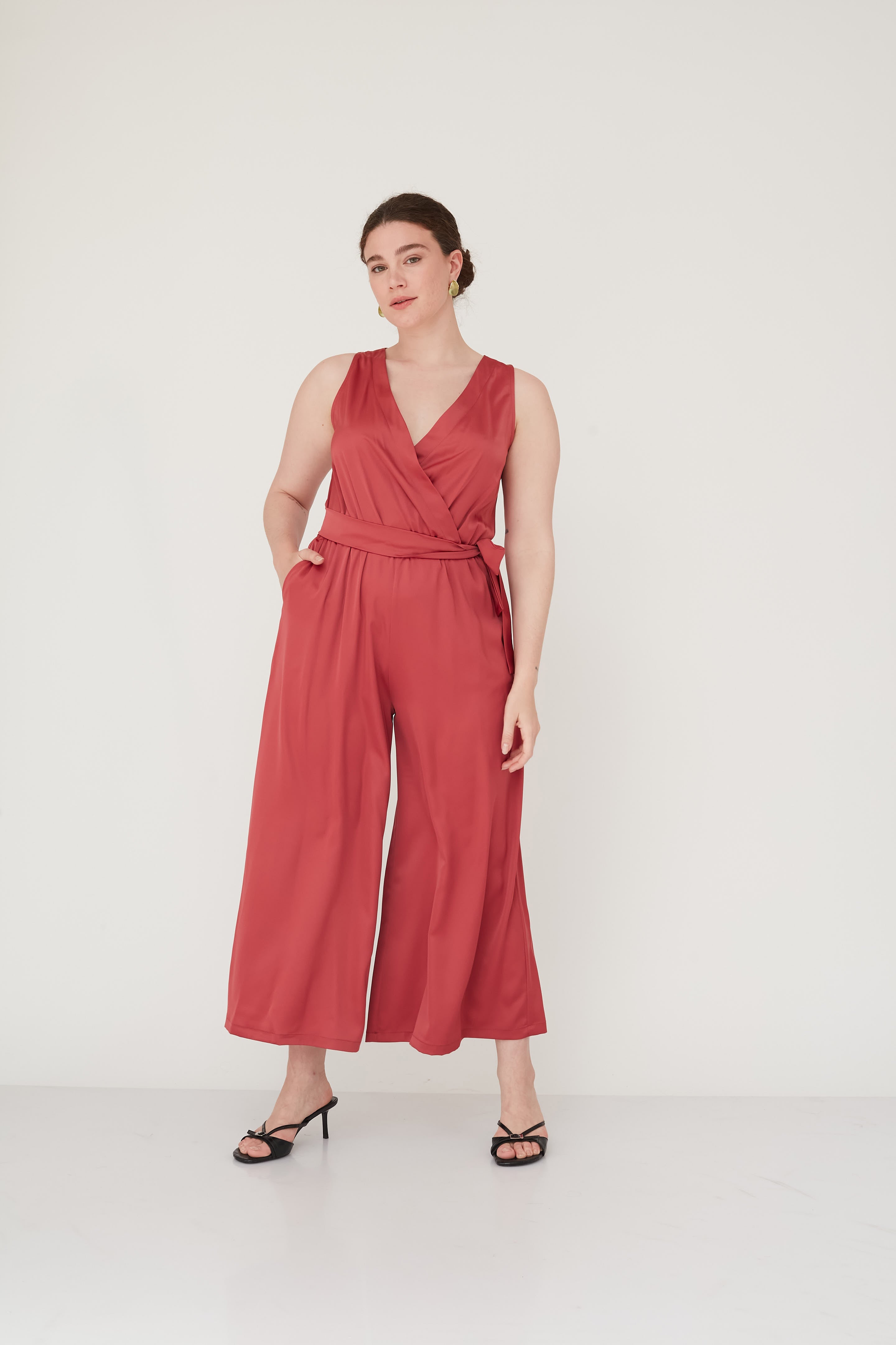 NIGHT WRAP JUMPSUIT PINK