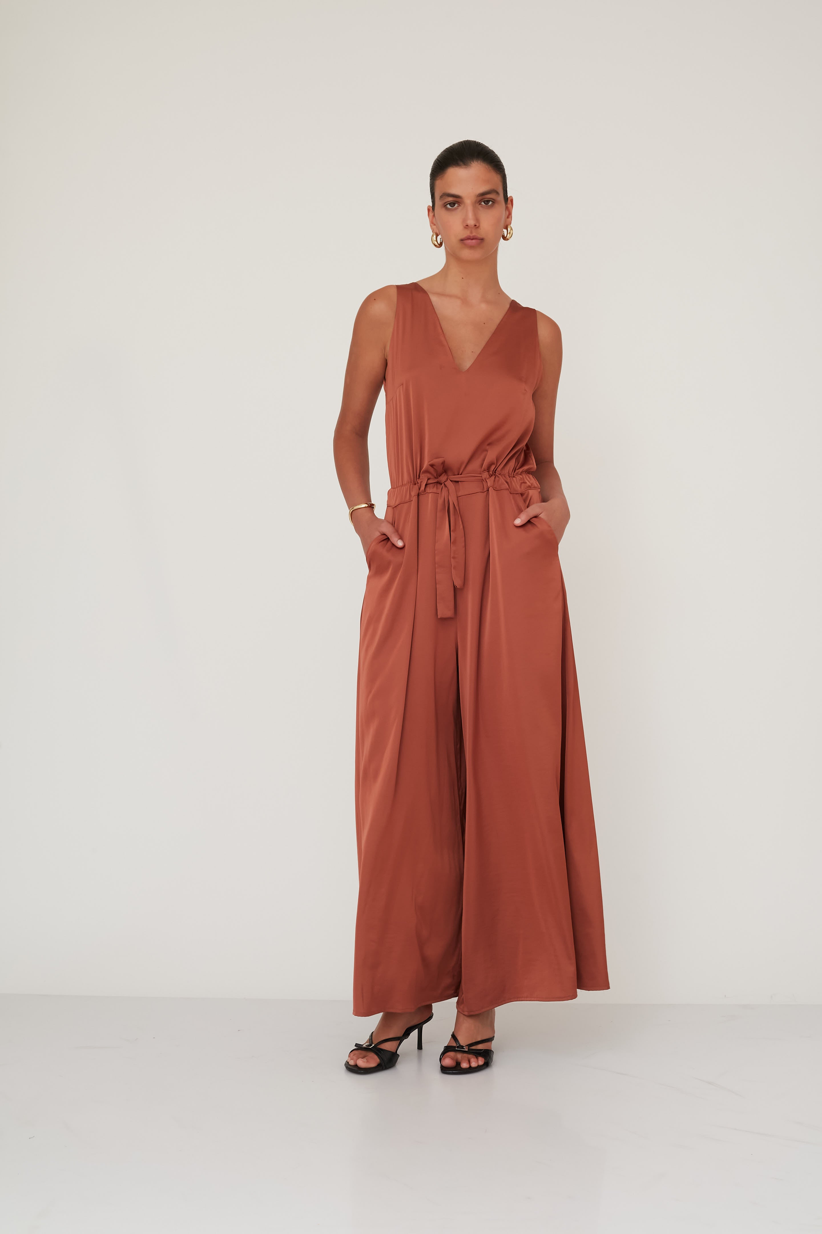 LIGHT JUMPSUIT BRICK