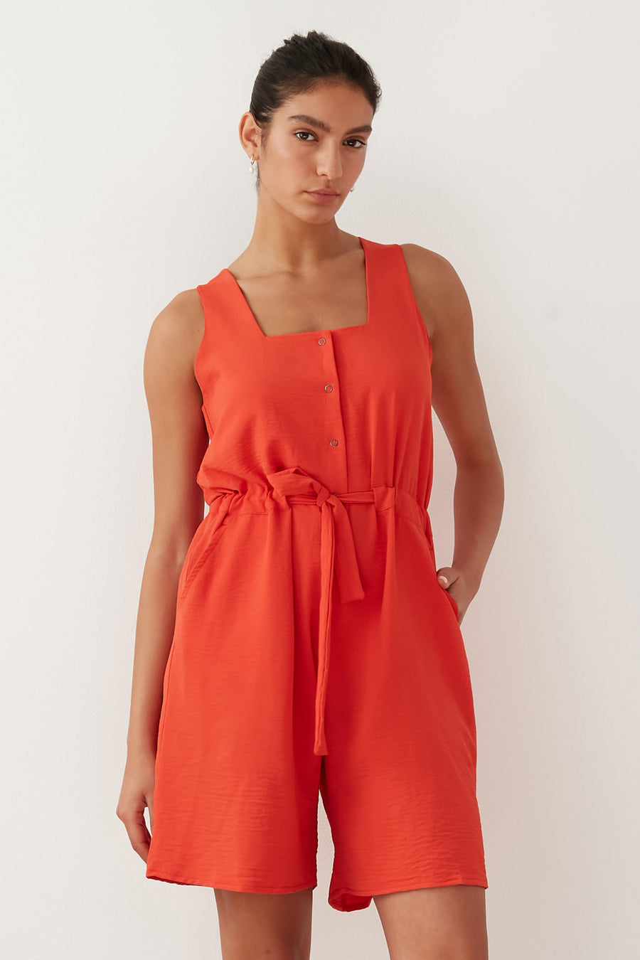 STRATUS JUMPSUIT RED