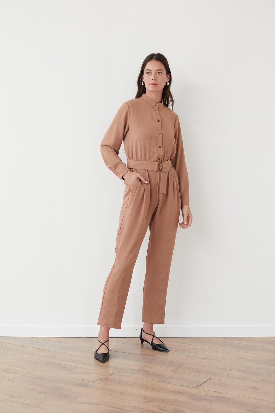 TIMELESS JUMPSUIT CAMEL