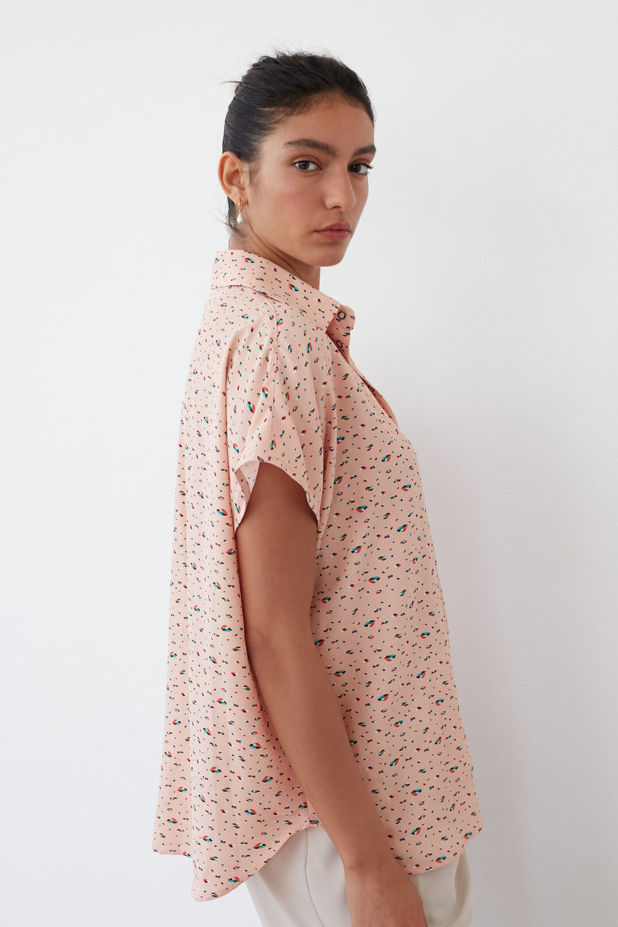 EL NIA PRINTED TOP PEACH