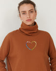 ALL MY HEART SQ TOP CAMEL