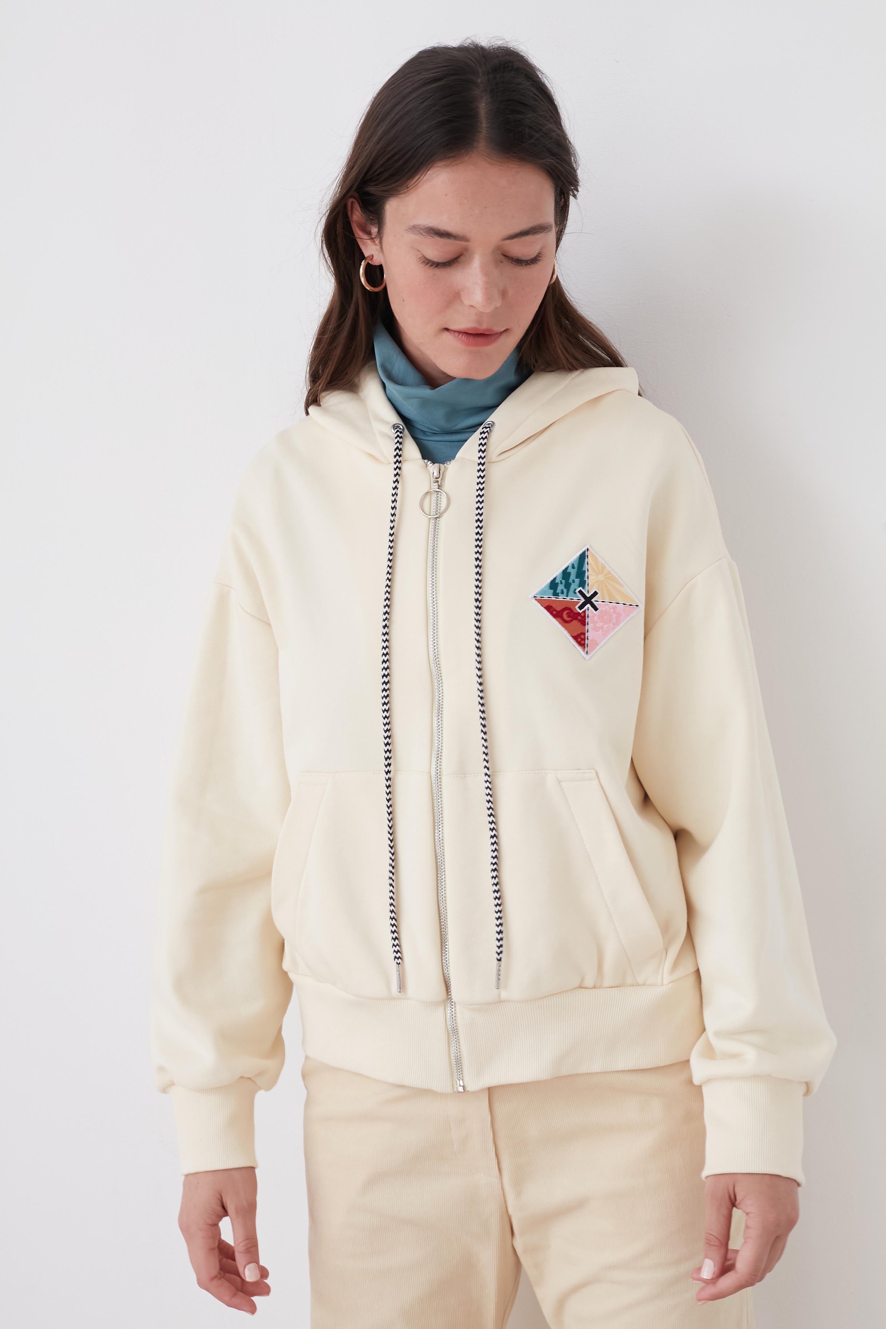 DESTINY PATCHED HOODIE VANILLA