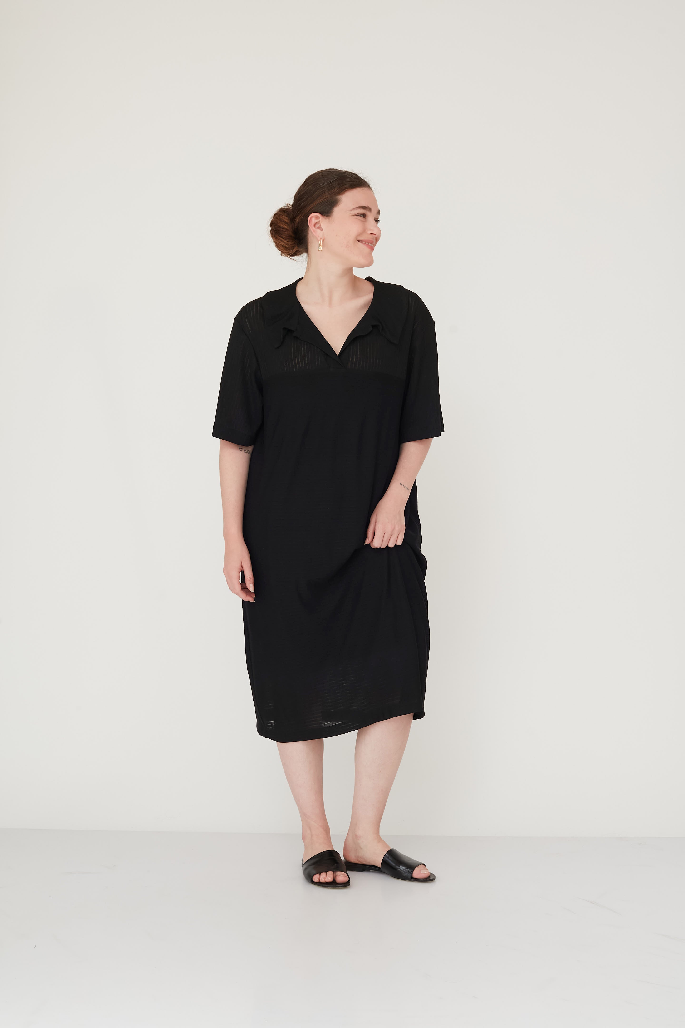 שמלת פולו SENSE שחור