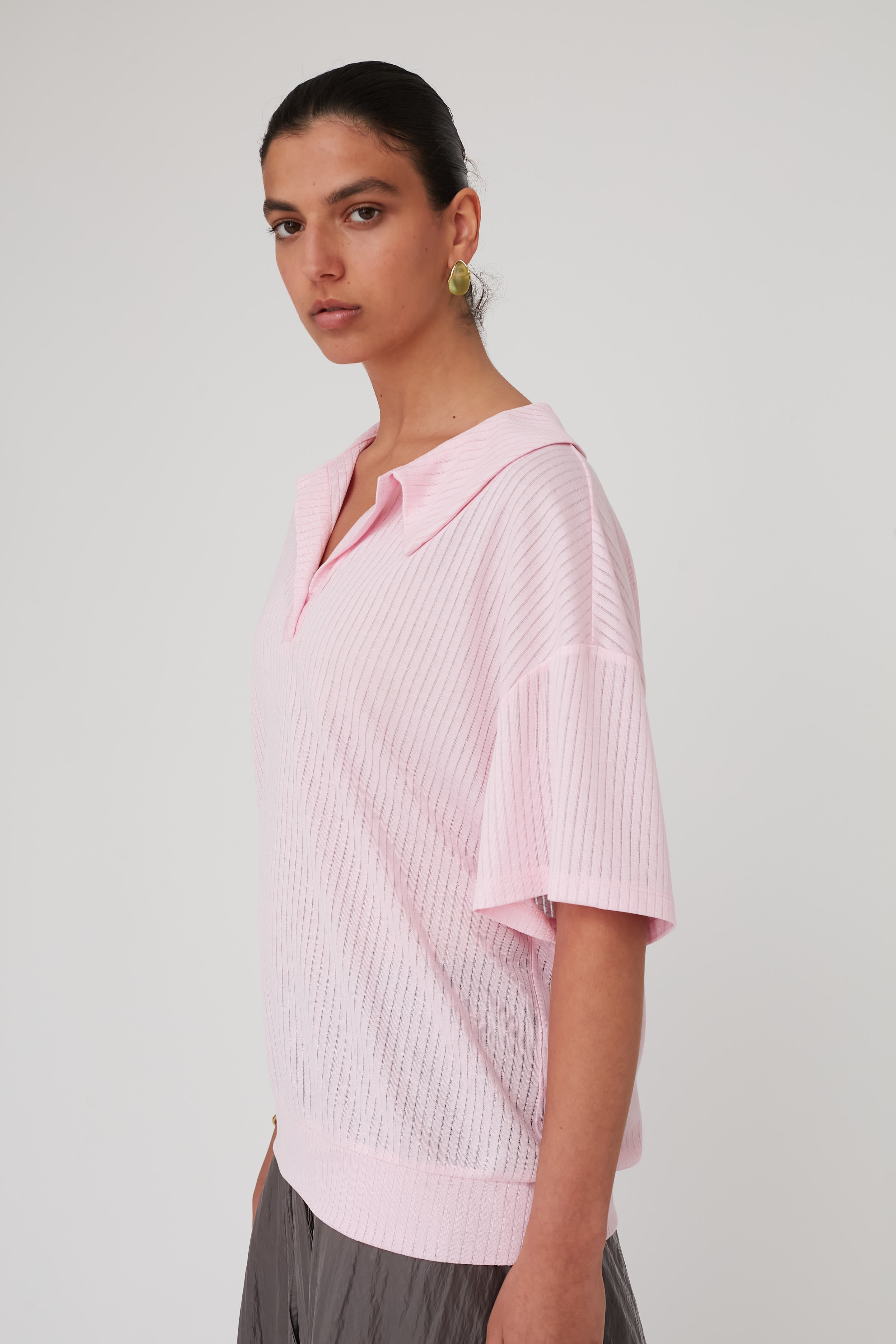 SENSE POLO TOP PINK