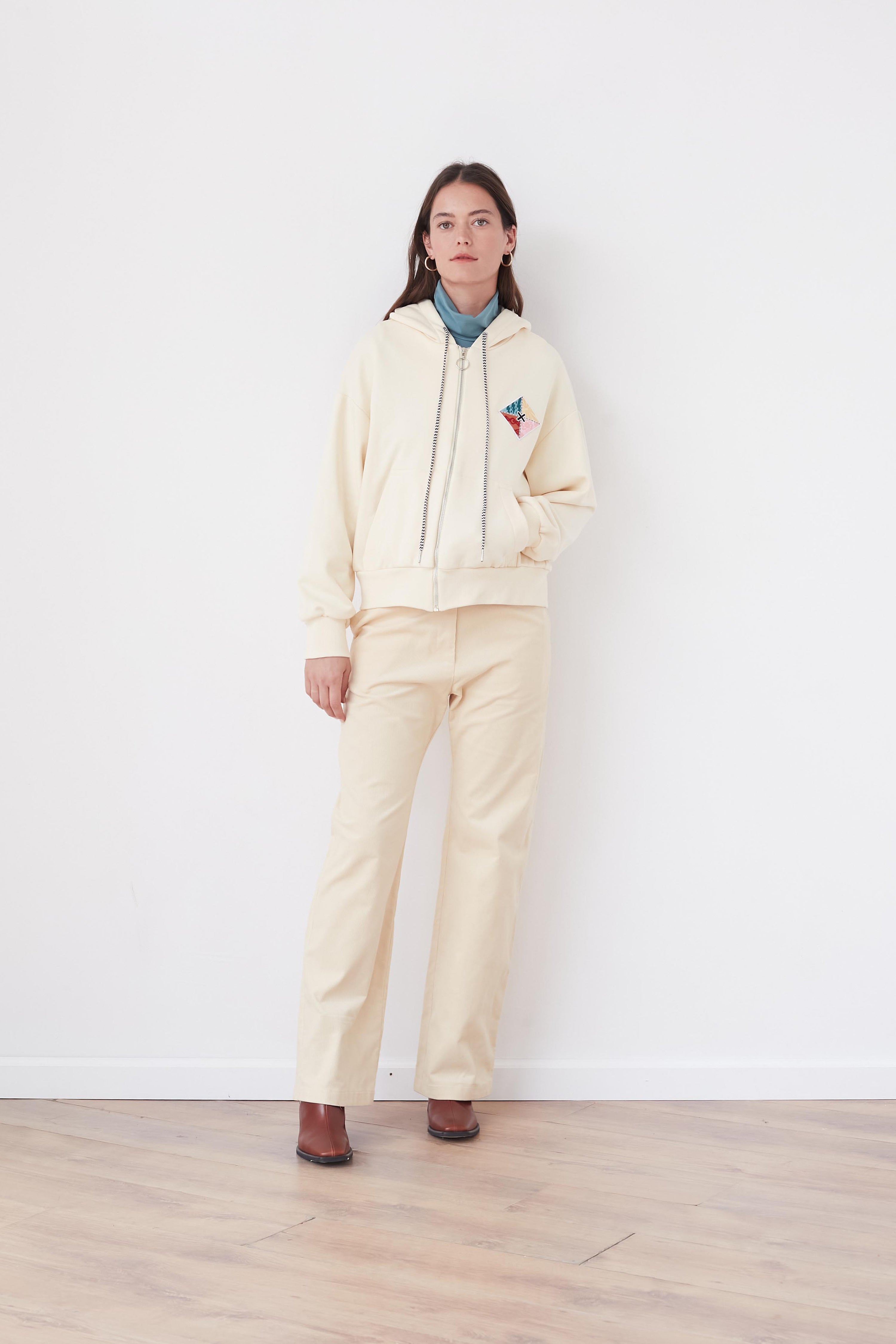 DESTINY PATCHED HOODIE VANILLA