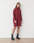 CLOCK SQ DRESS BORDO