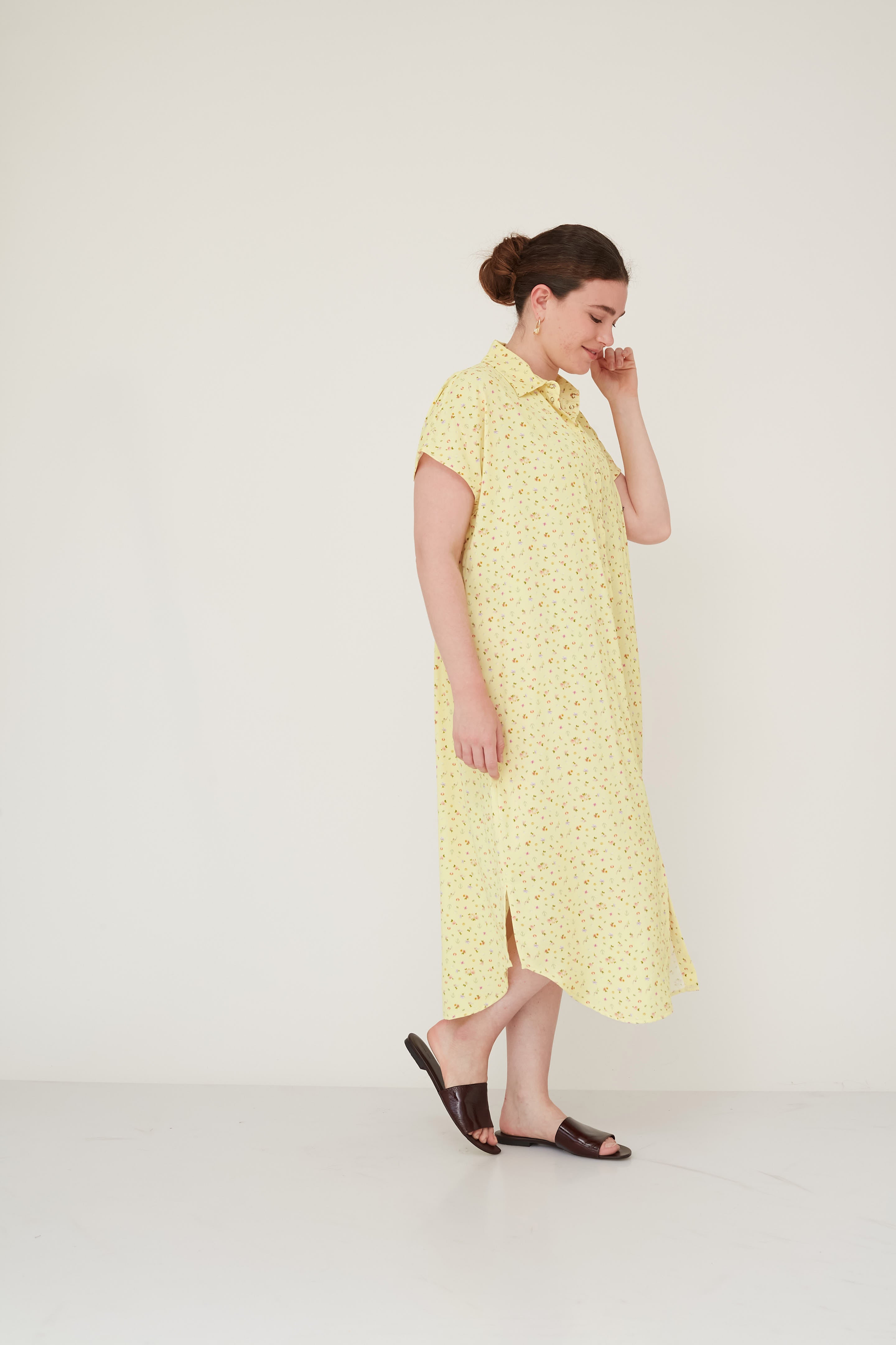SURREAL SQ DRESS YELLOW