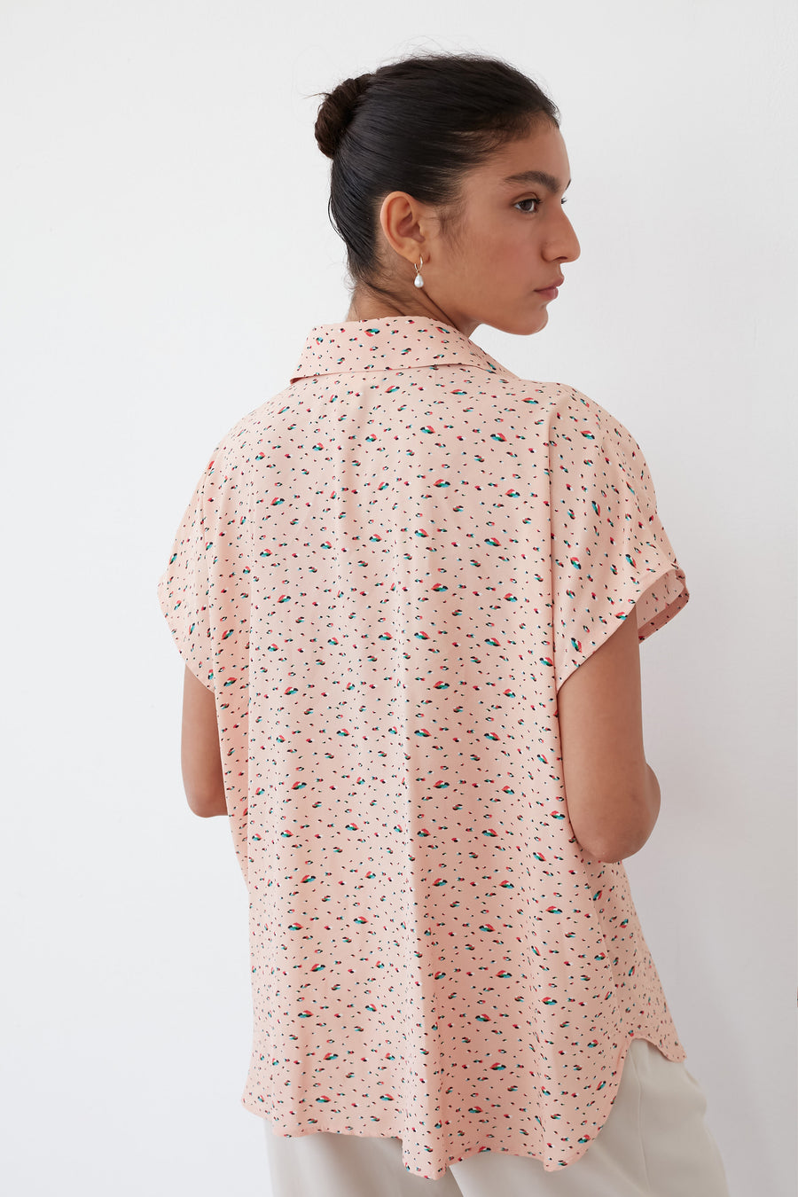 EL NIA PRINTED TOP PEACH