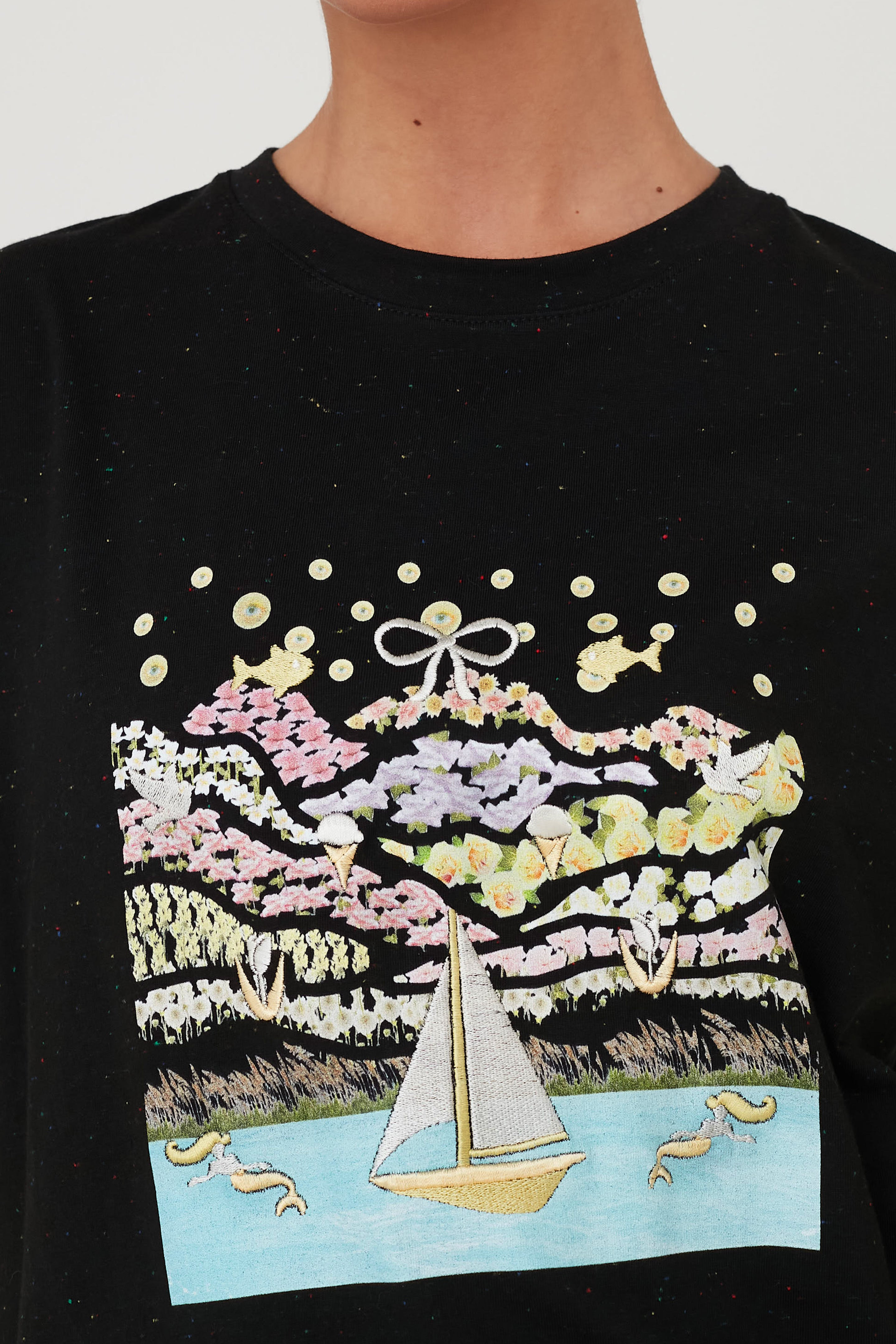 PEARL DREAM T TOP BLACK