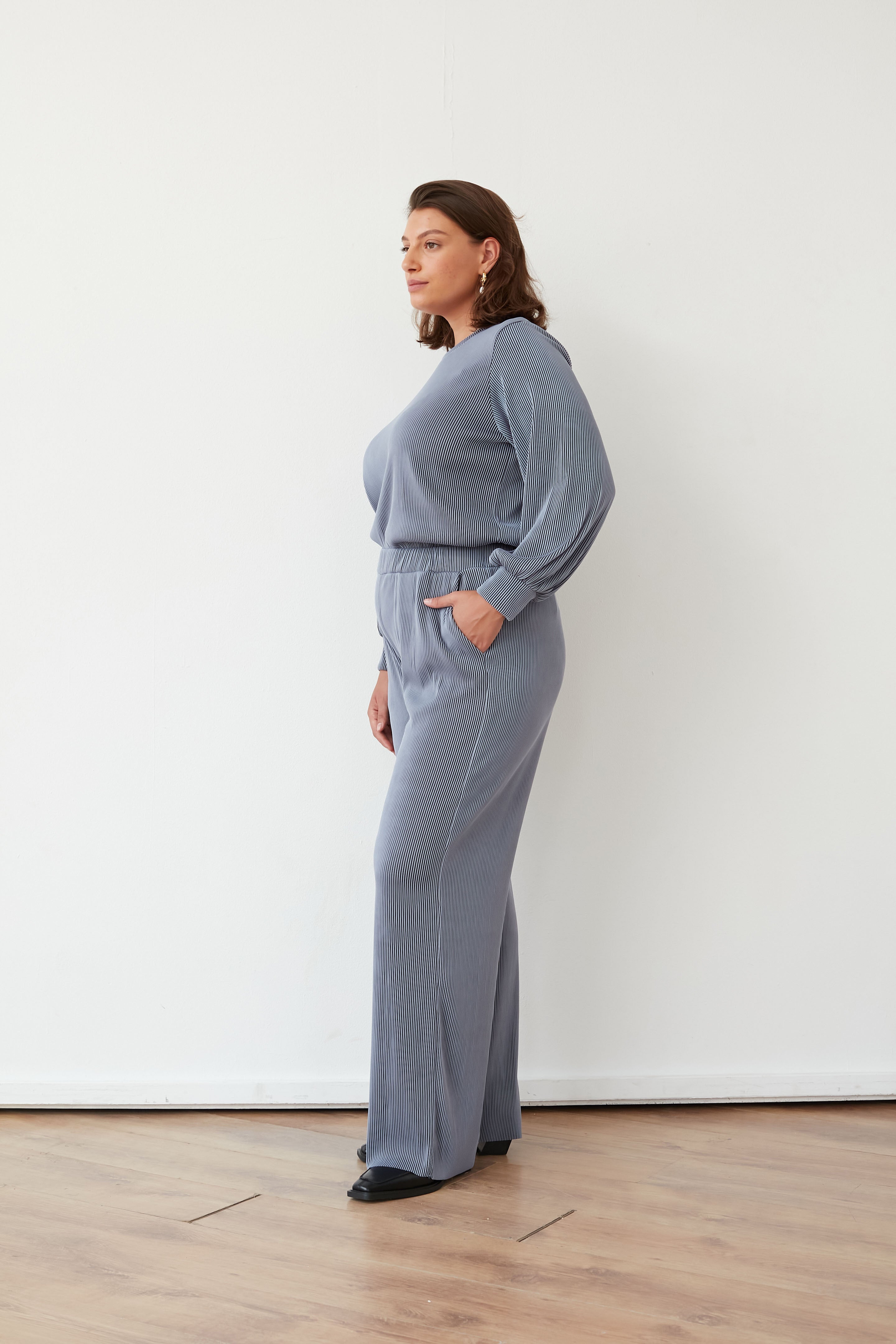 HUK PLEATED PANTS LIGHT BLUE