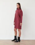 CLOCK SQ DRESS BORDO