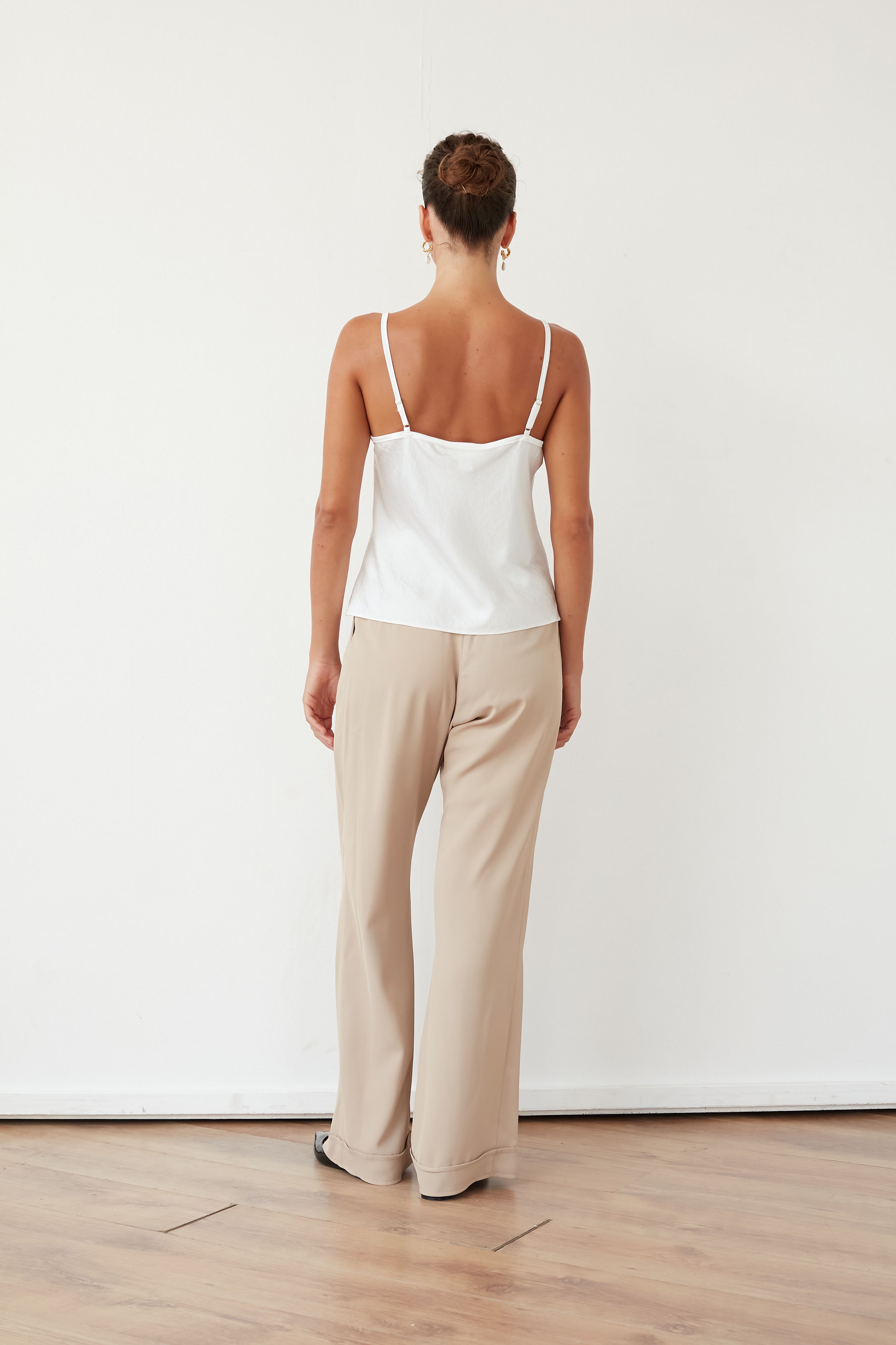 WENDY SLIP SATIN TOP WHITE