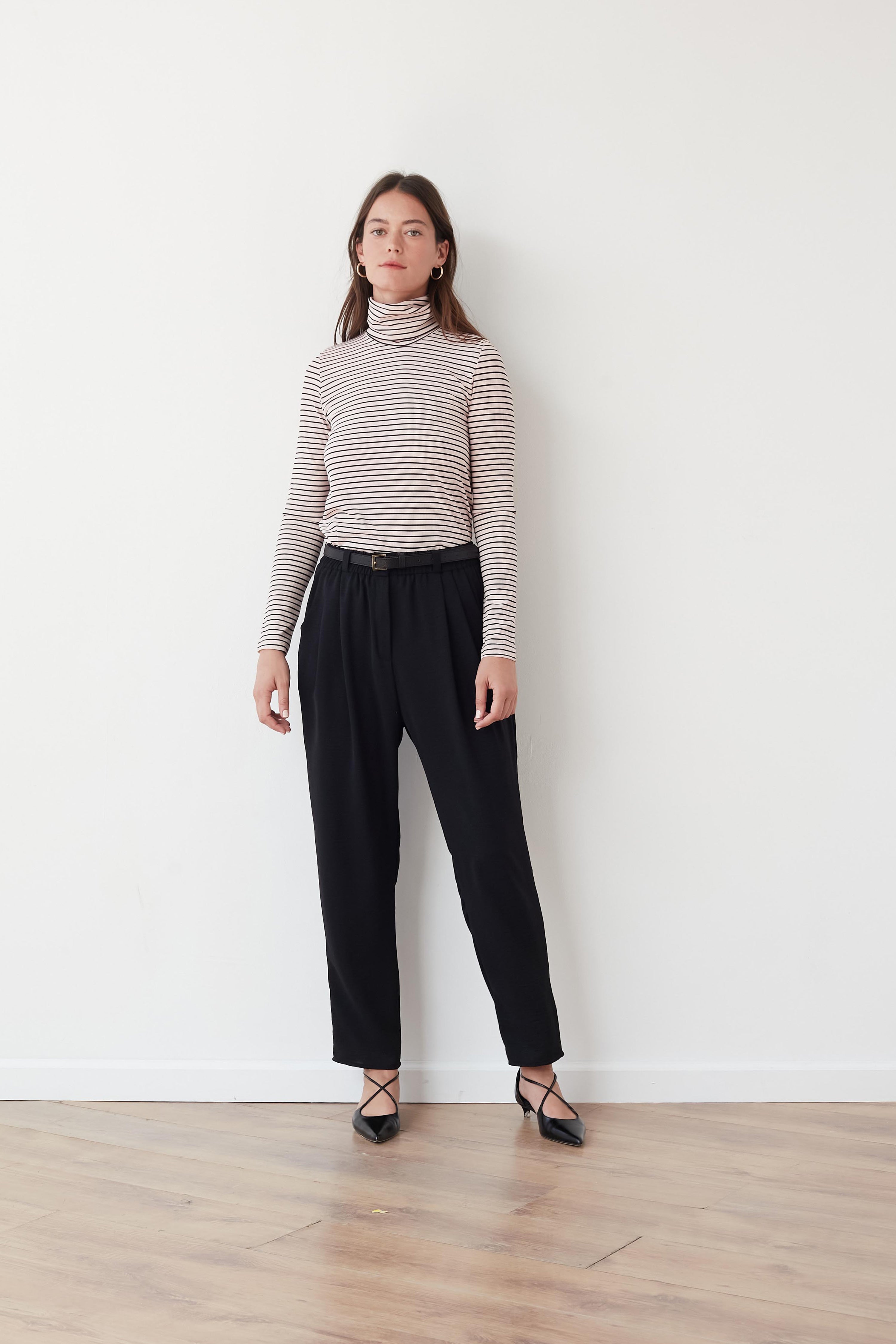 PAST STRIPE TOP PINK