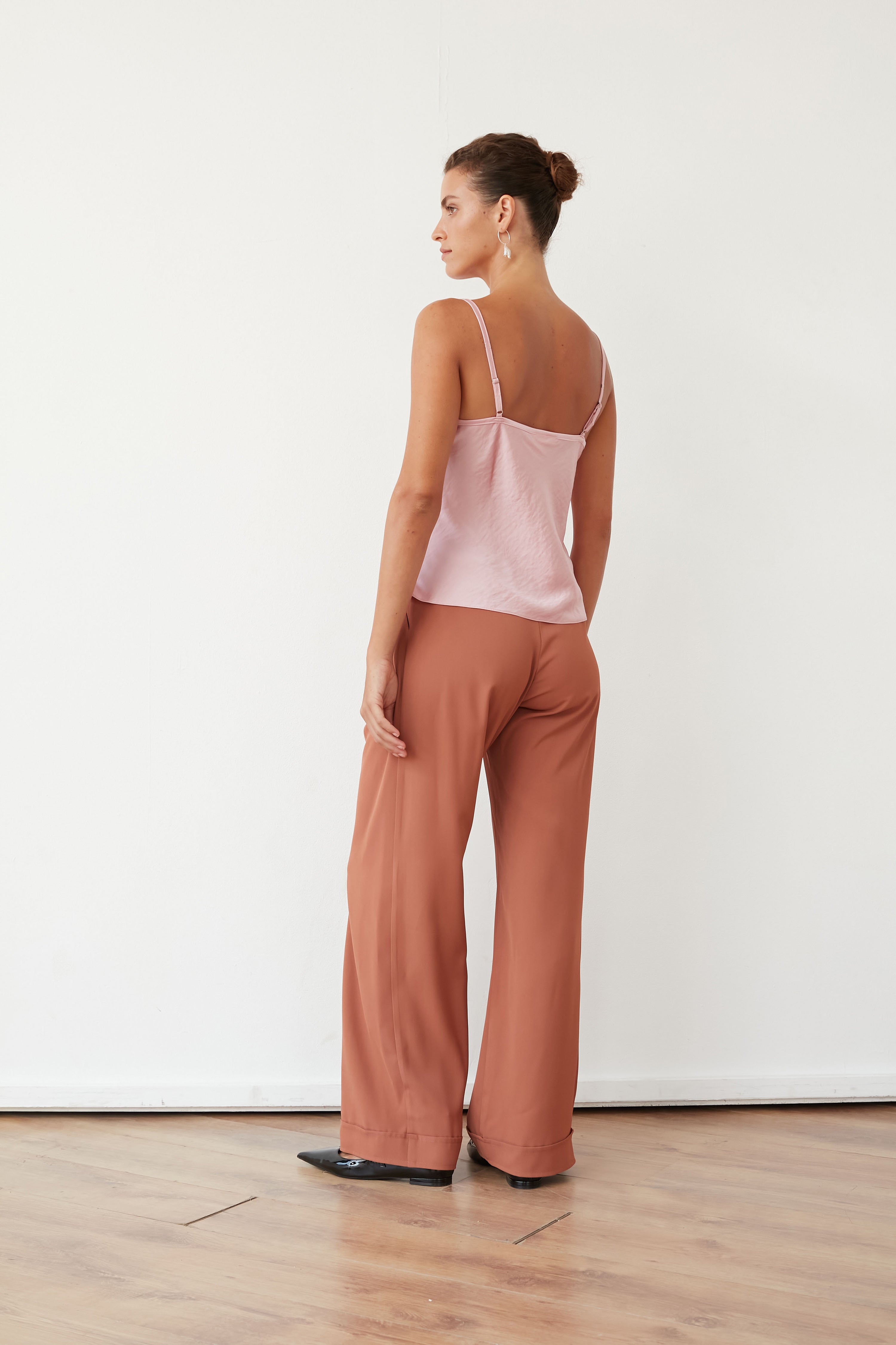 WENDY SLIP SATIN TOP PINK