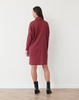 CLOCK SQ DRESS BORDO