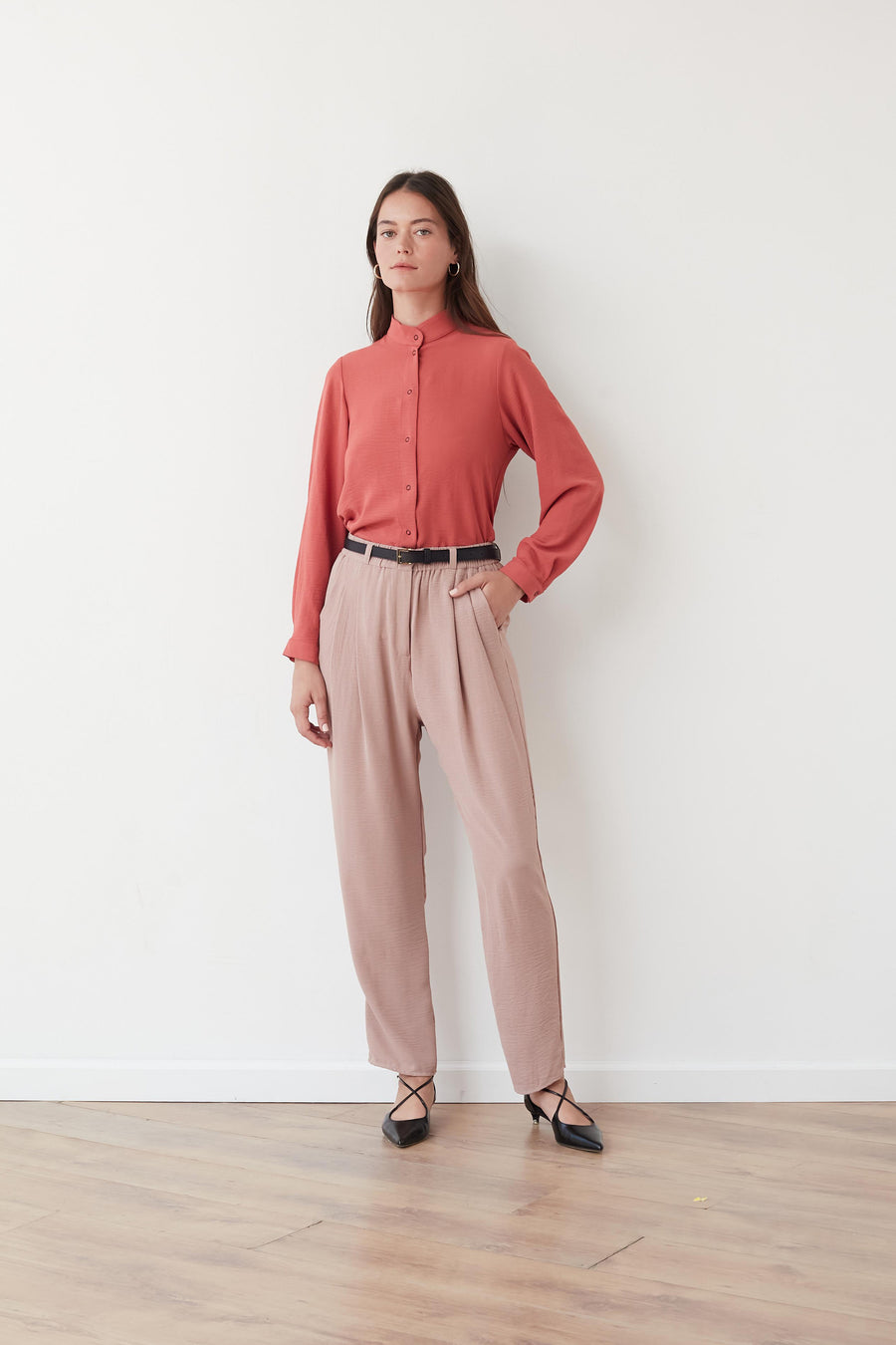 CLAUDINE BLOUSE CORAL