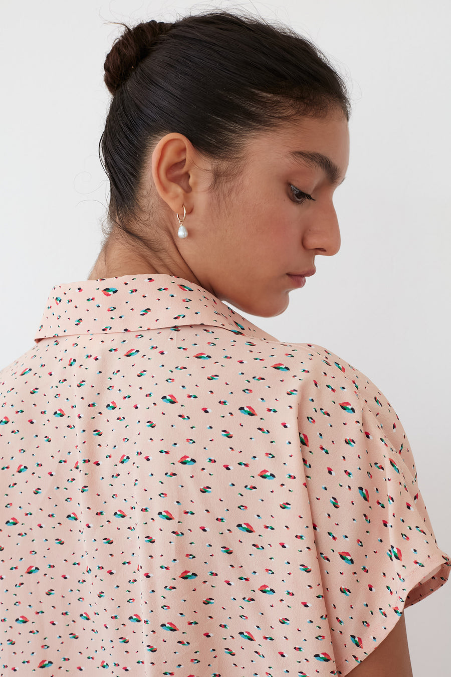 EL NIA PRINTED TOP PEACH