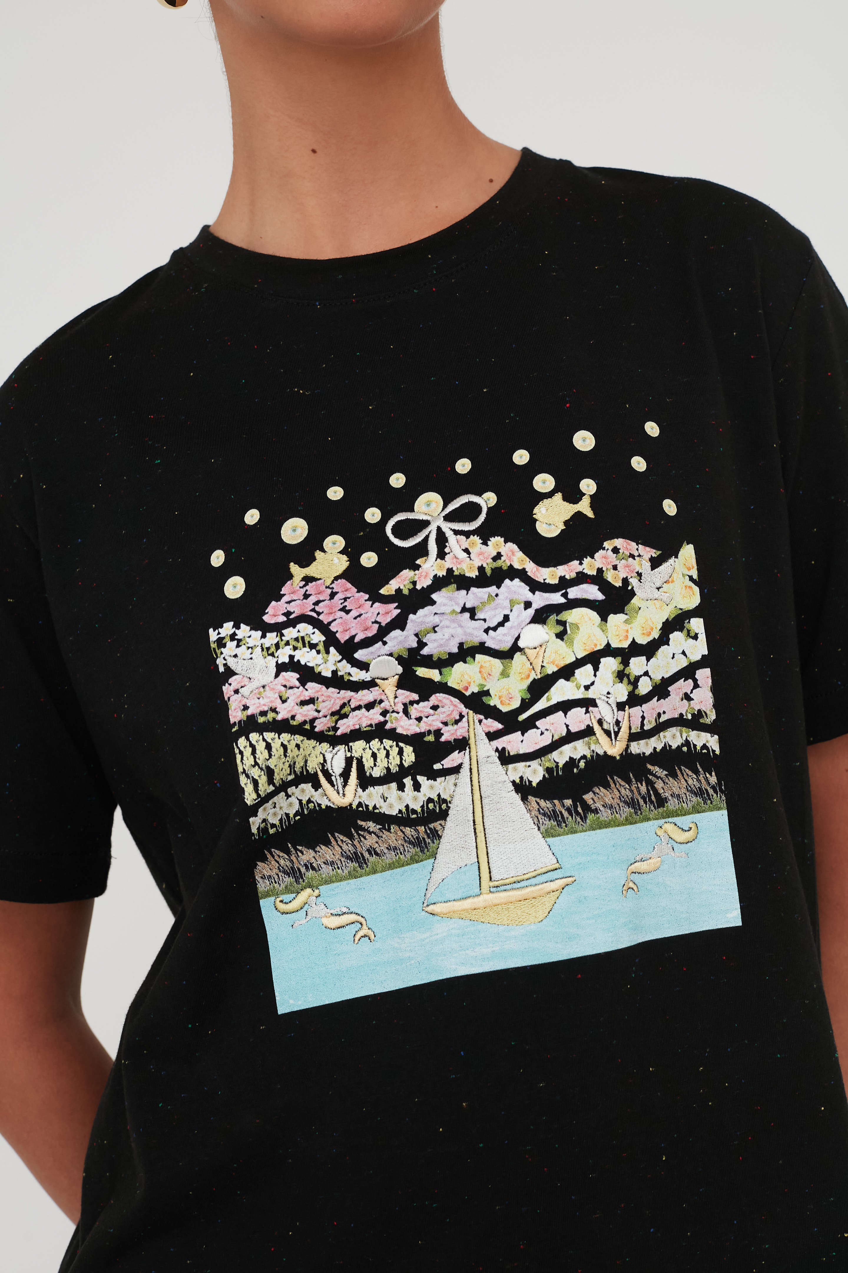 PEARL DREAM T TOP BLACK