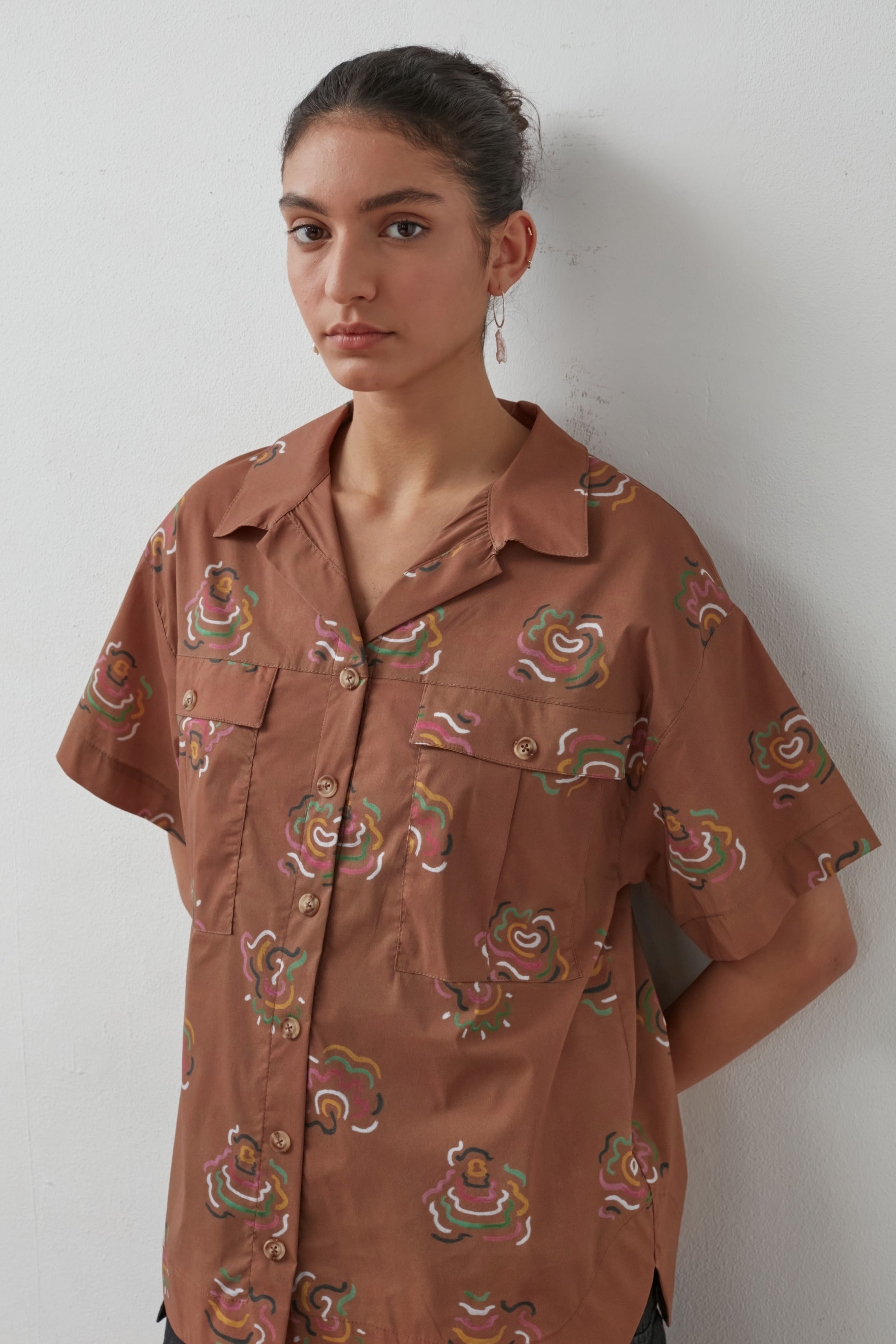 RUJUM COTTON SHIRT BROWN