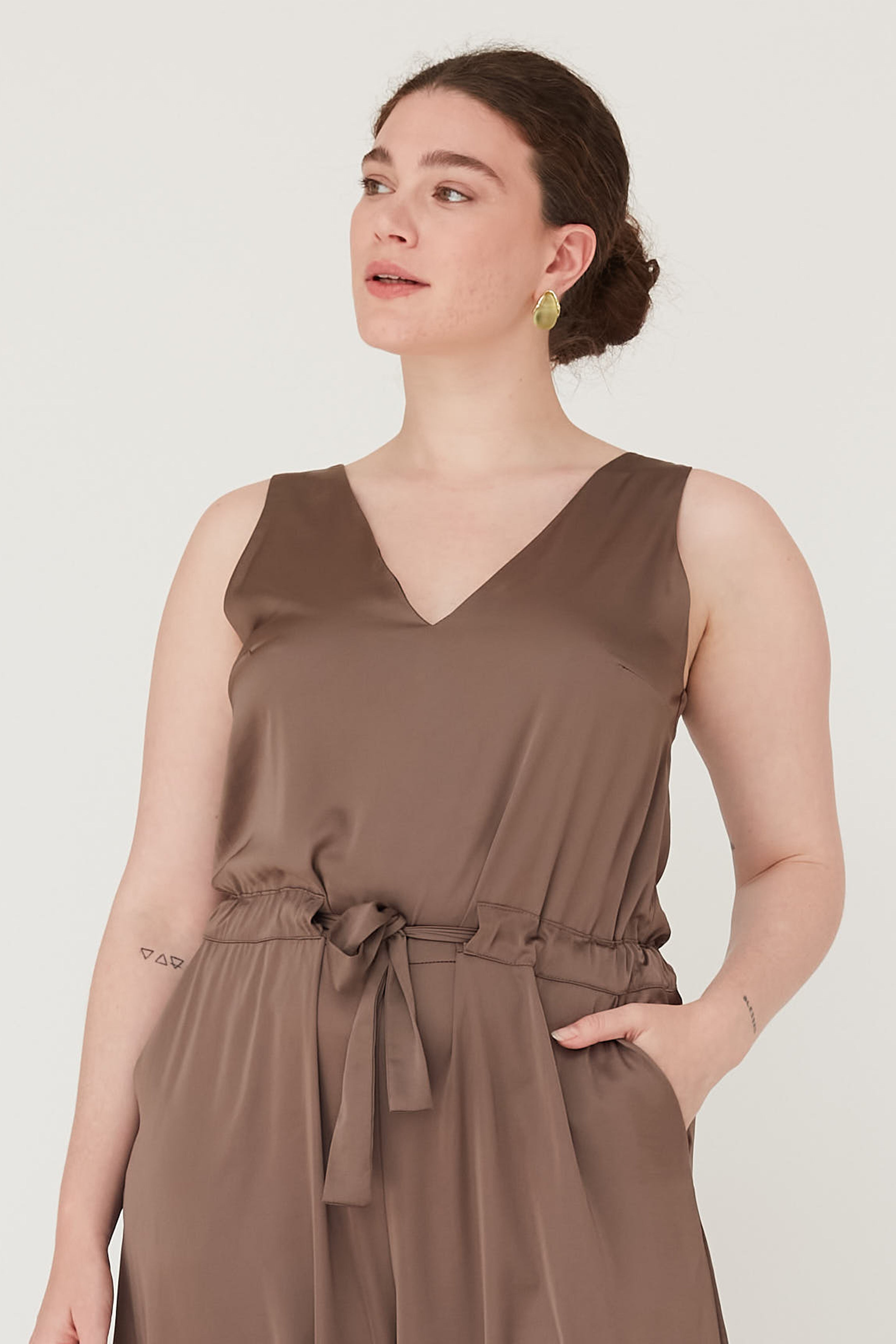 LIGHT JUMPSUIT BROWN