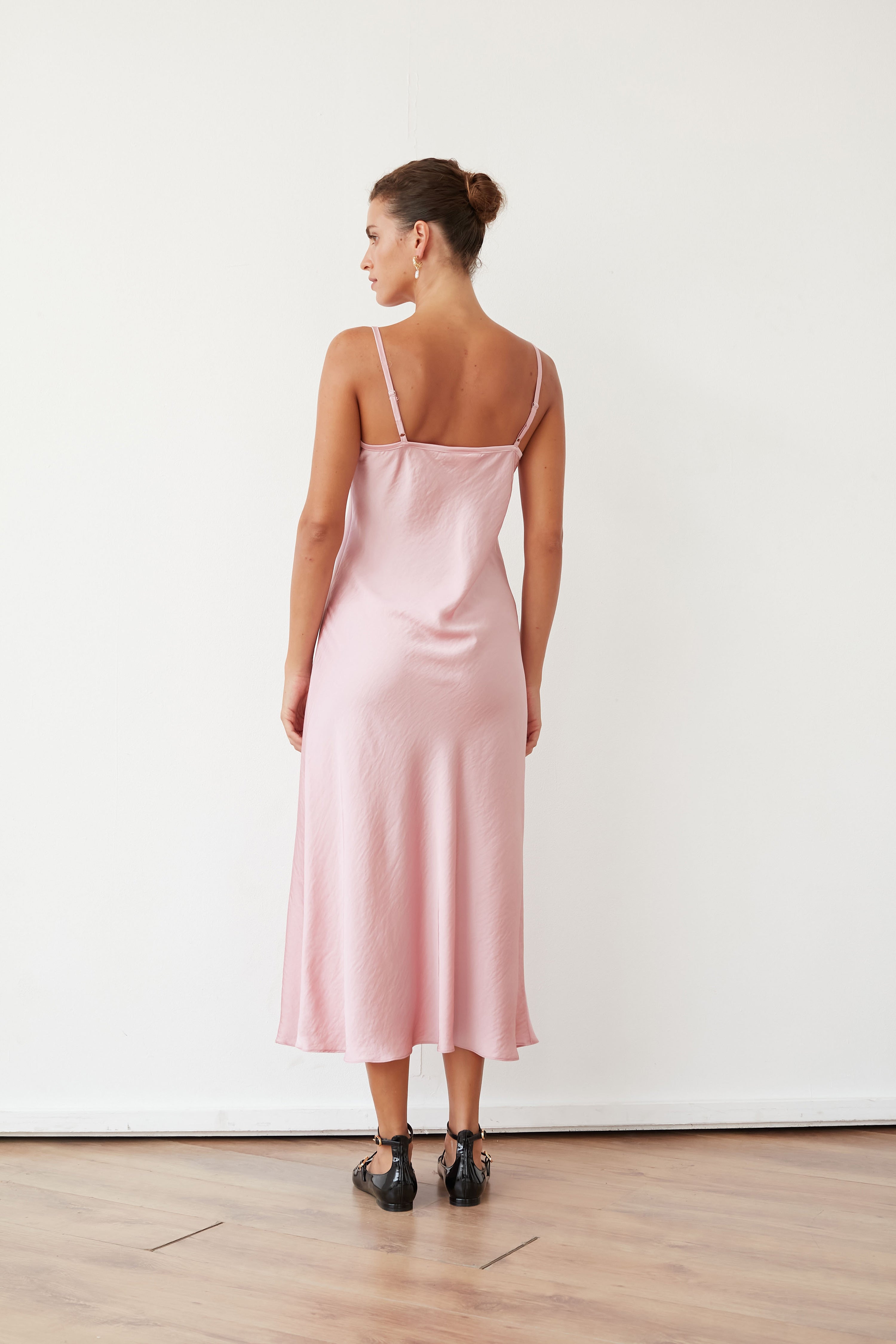 WENDY SLIP SATIN DRESS PINK