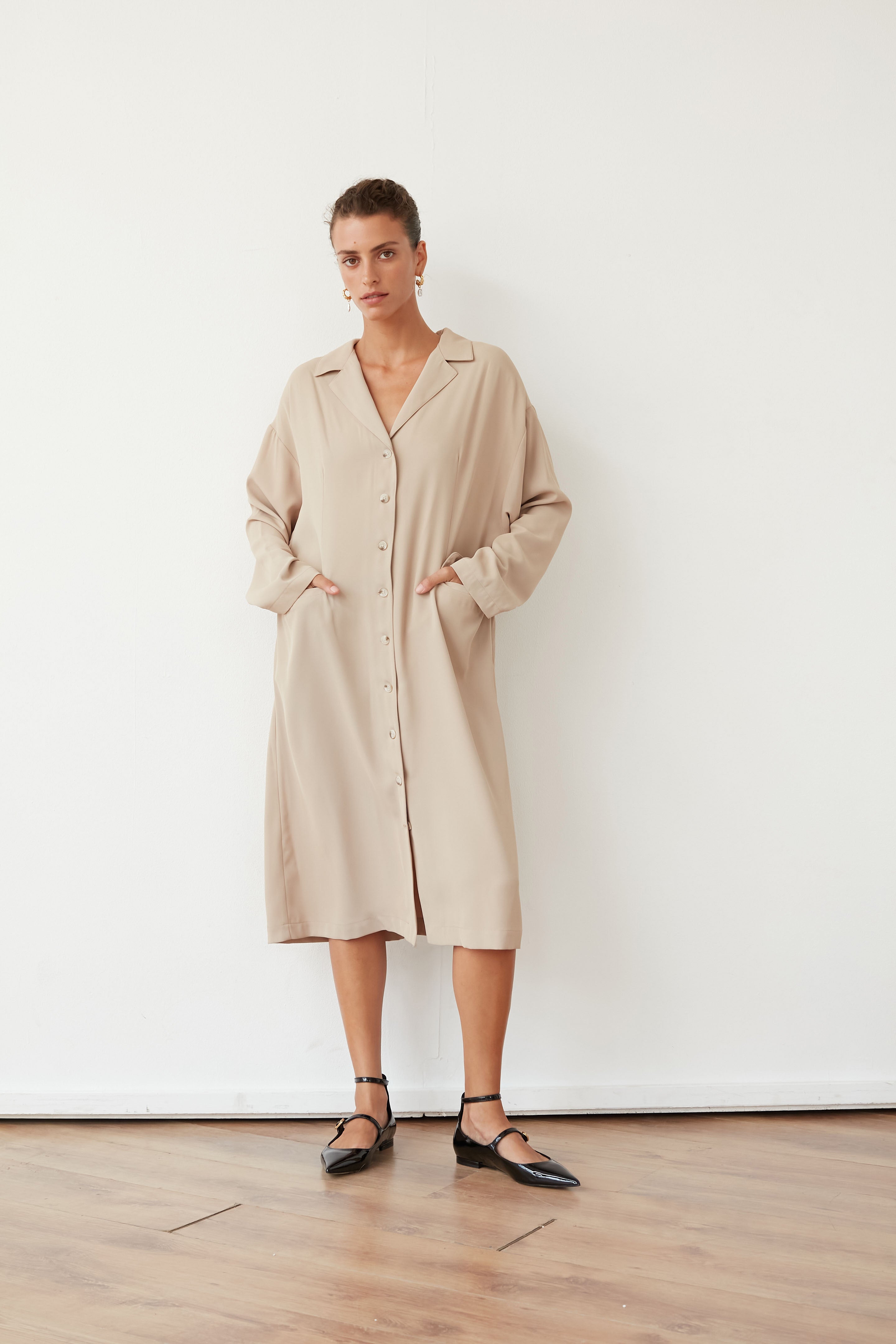 SMEE JACKET DRESS BEIGE