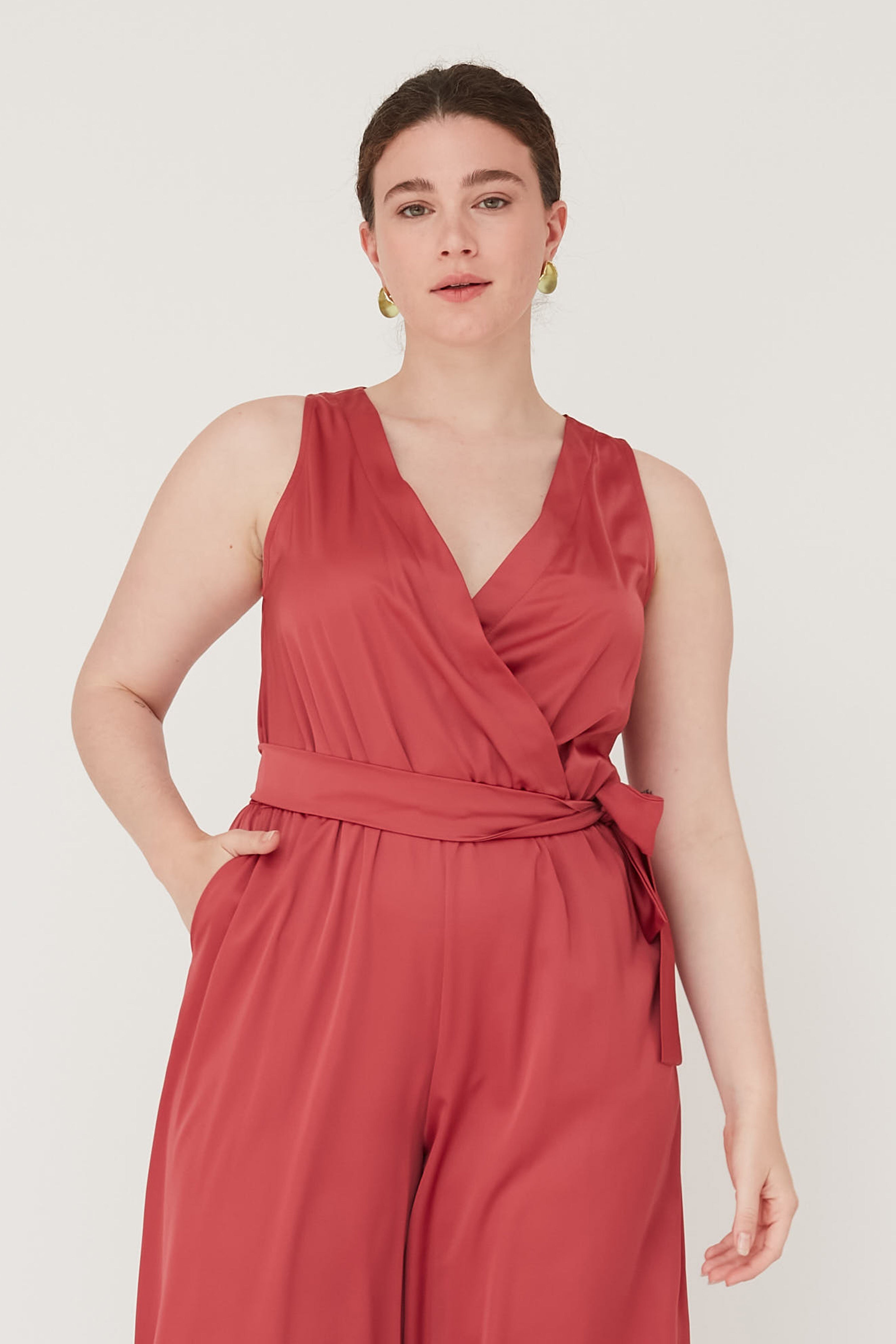 NIGHT WRAP JUMPSUIT PINK