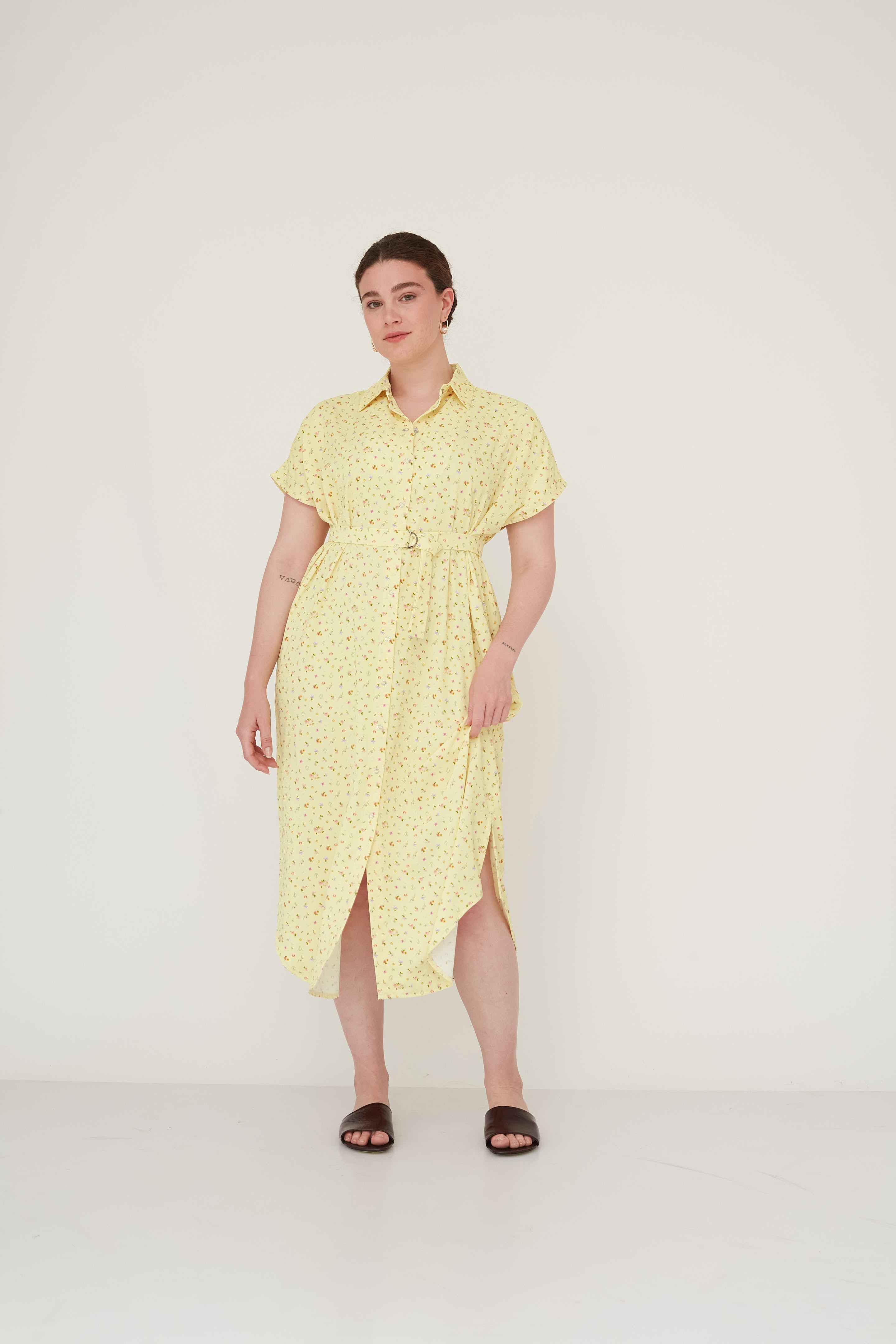 SURREAL SQ DRESS YELLOW