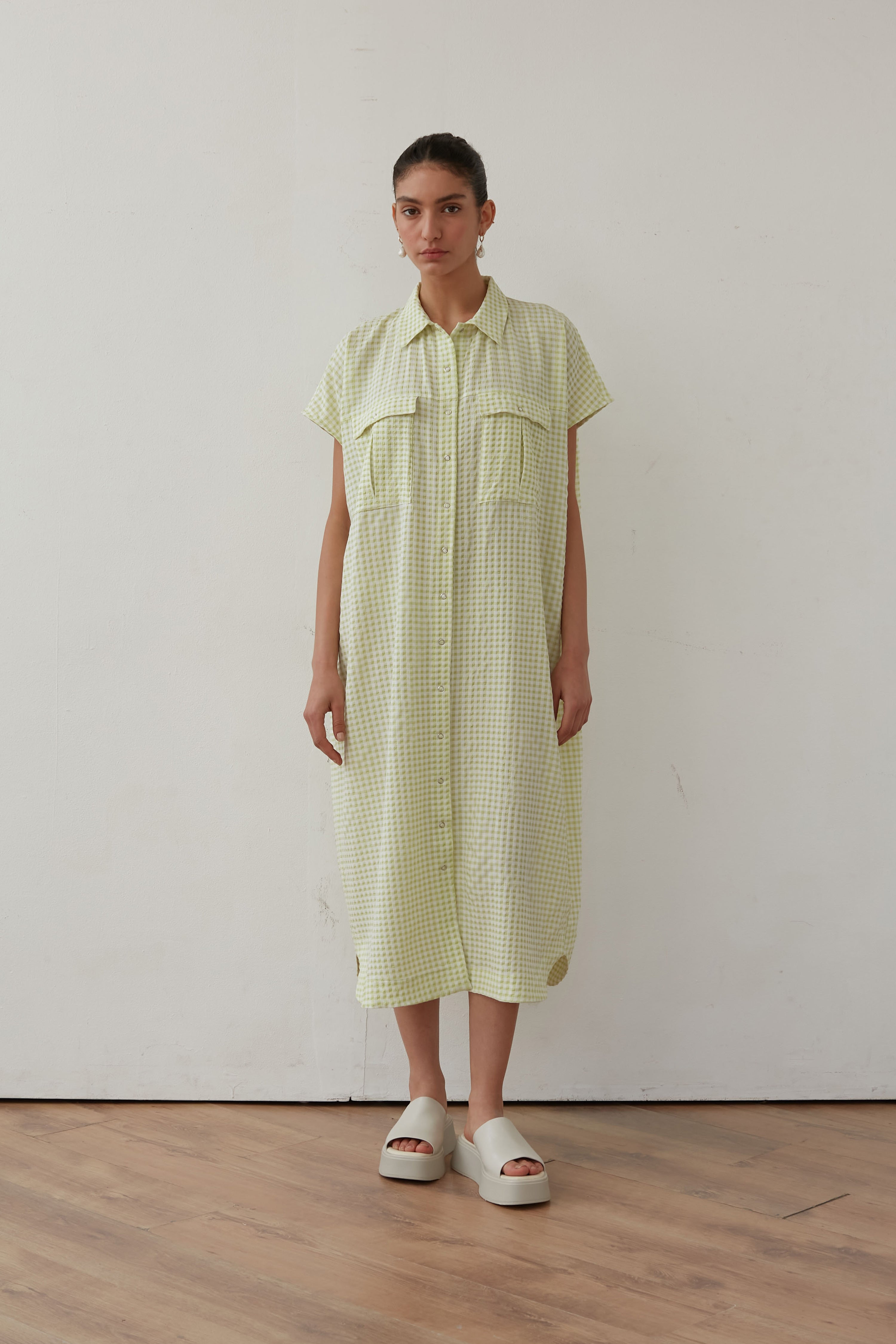 SAFARI DRESS LIME