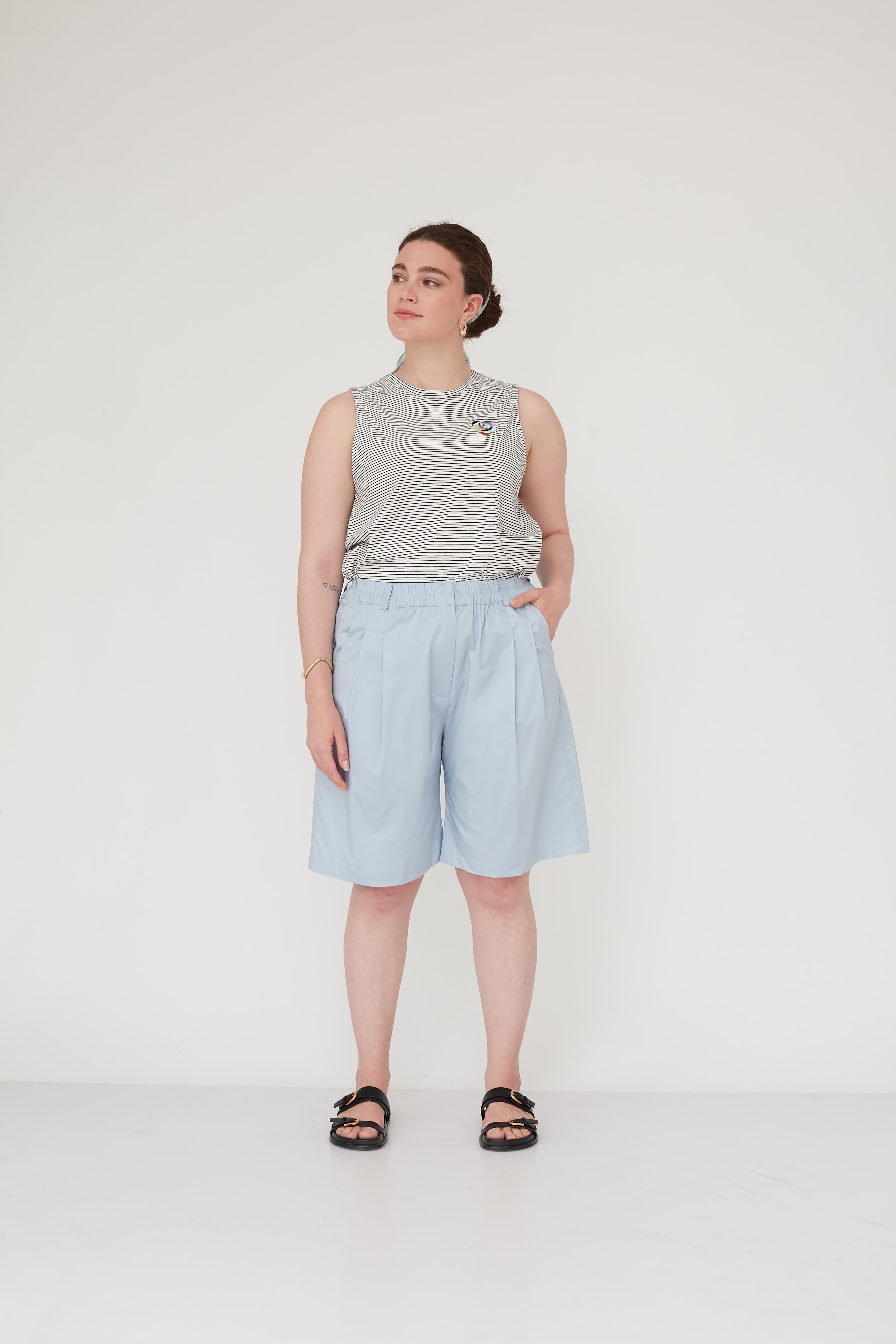 PETALS PATCHED T TANK WHITE