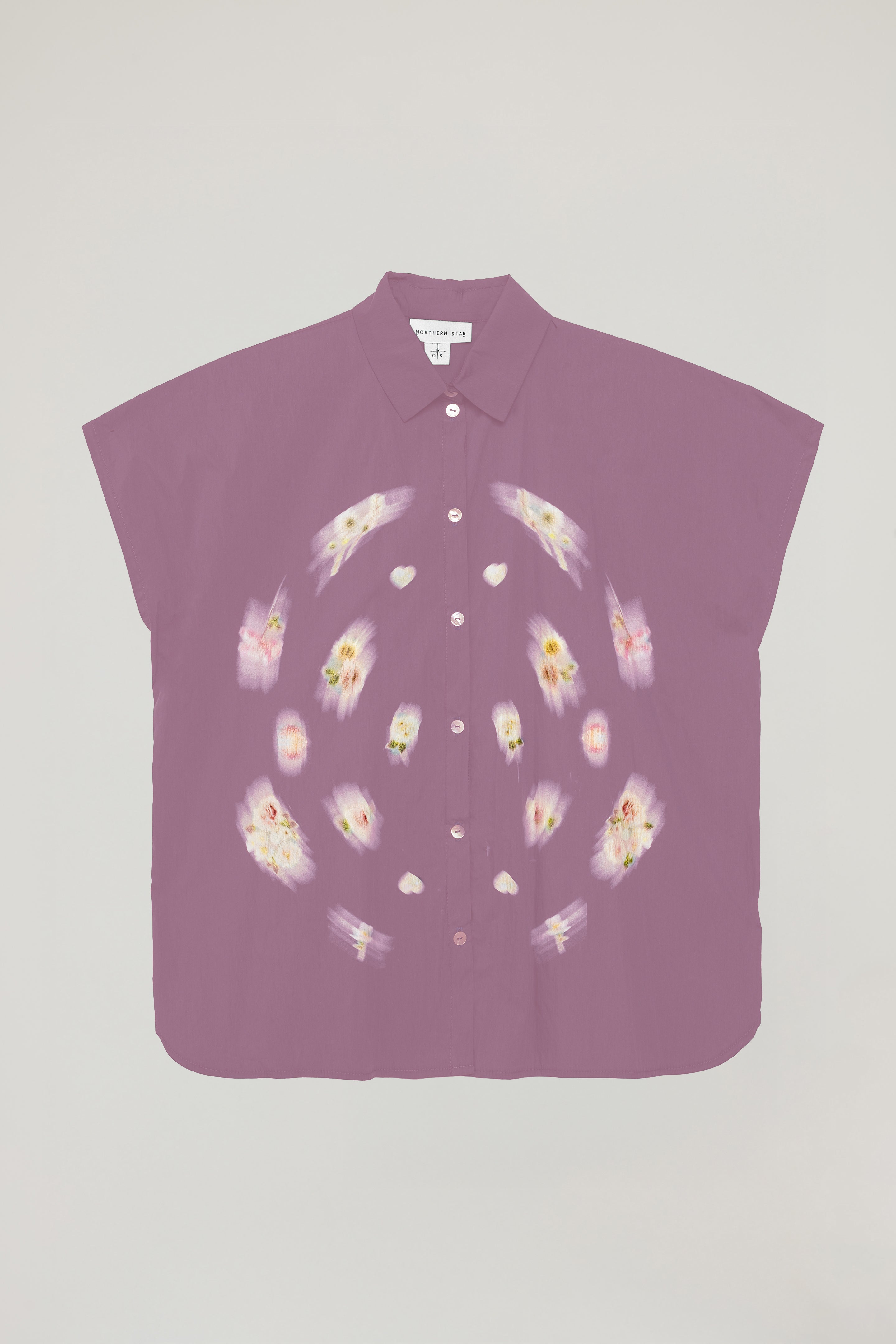 CIRCLE PRINTED TOP PINK