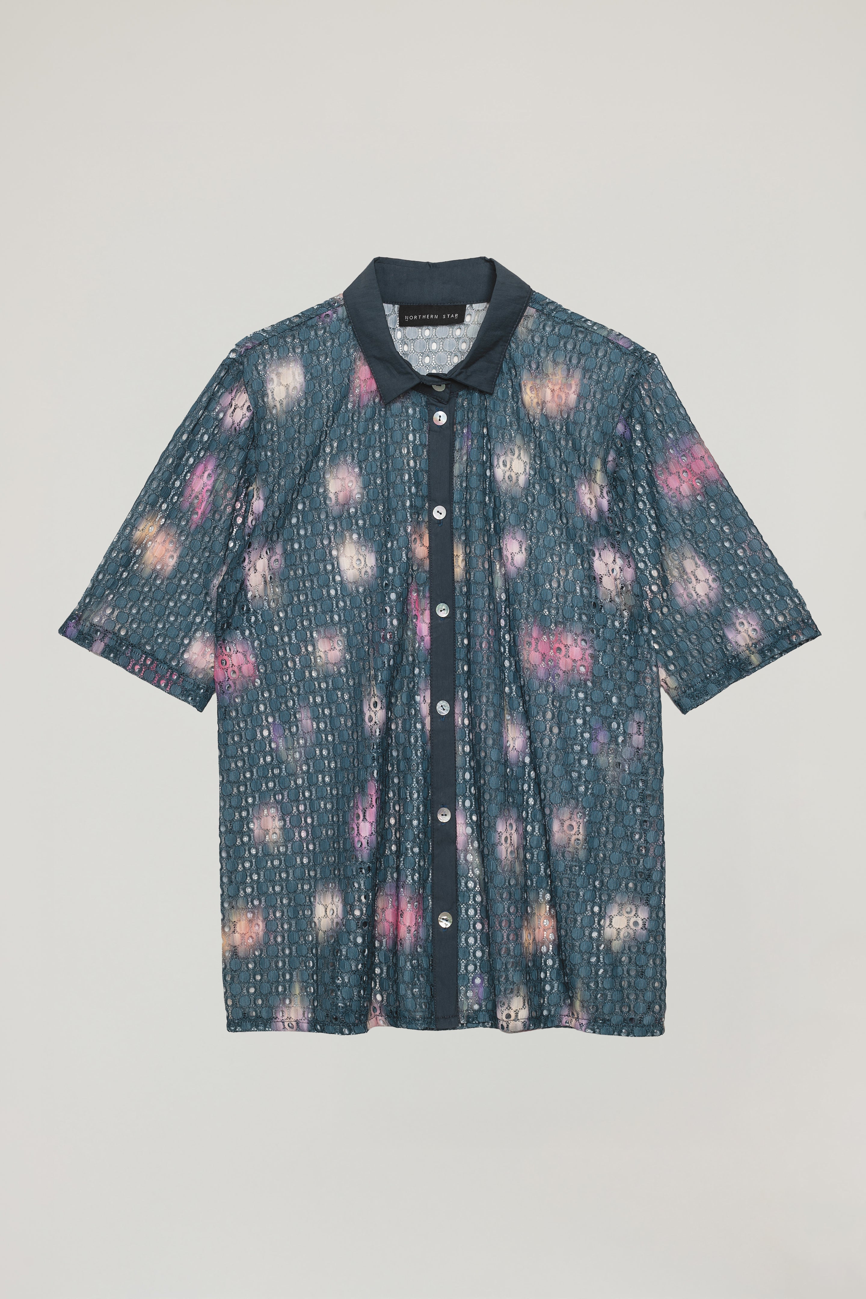 ECHOS LACE BLOUSE BOTTLE GREEN