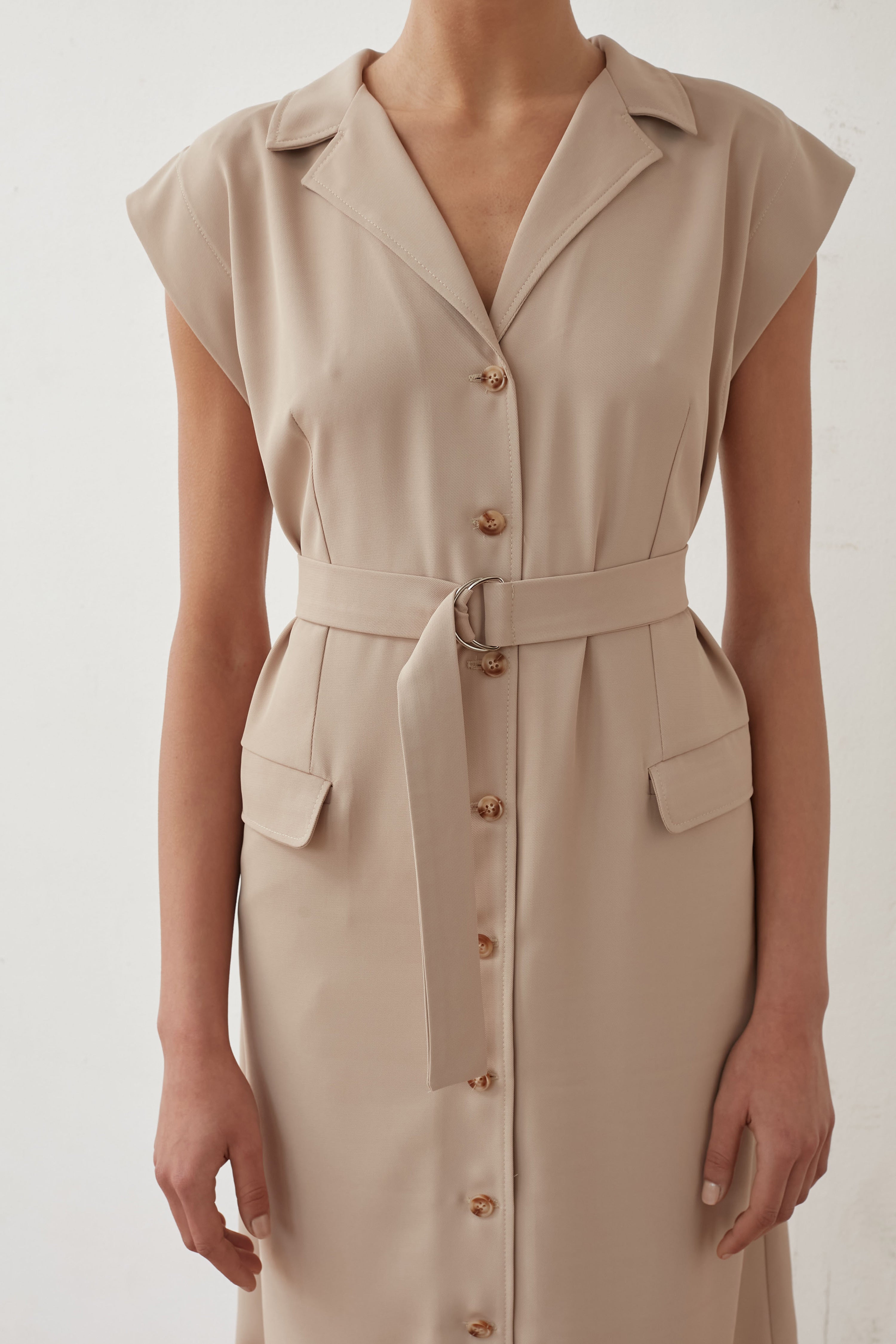 SNOBIT JACKET DRESS BEIGE