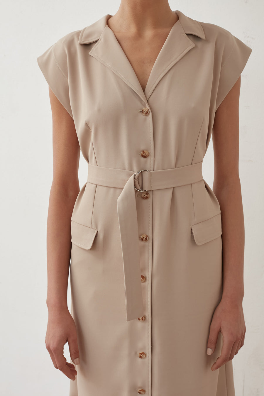 SNOBIT JACKET DRESS BEIGE