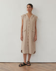 SNOBIT JACKET DRESS BEIGE