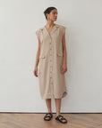 SNOBIT JACKET DRESS BEIGE